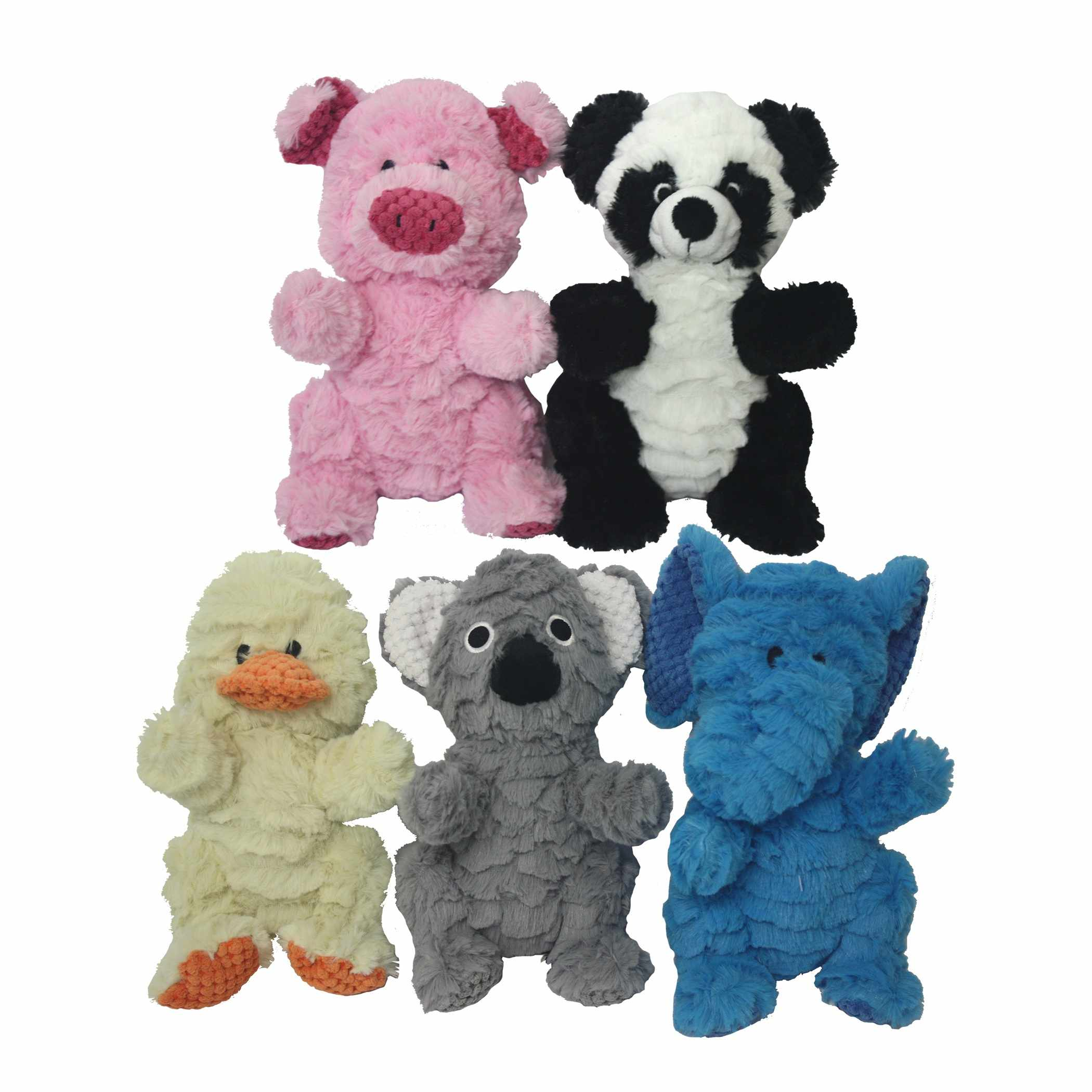 Multipet Wrinkleez Plush Dog Toy Assorted Animals 9