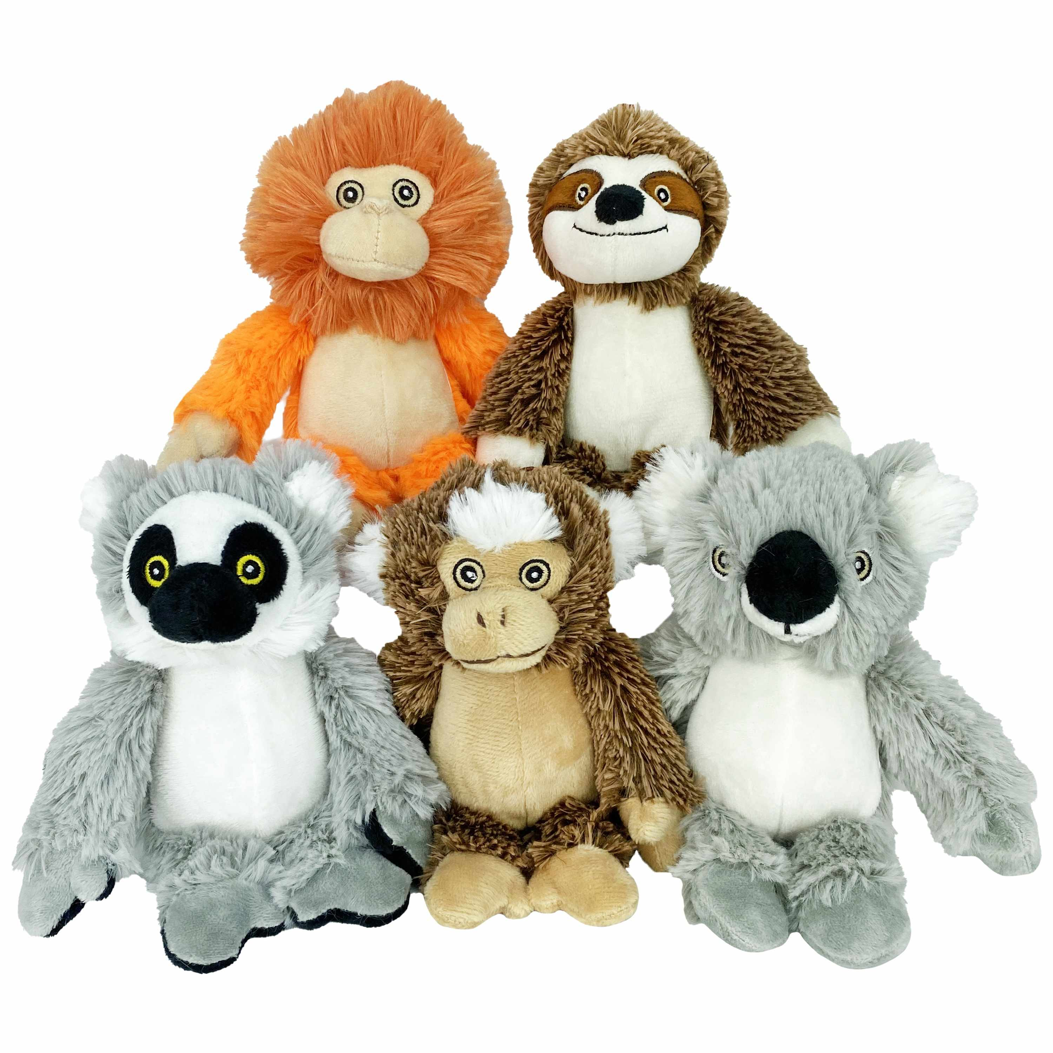 Multipet Minipet Bark Buddies Pet Plush Dog Toy Assorted Animals 6