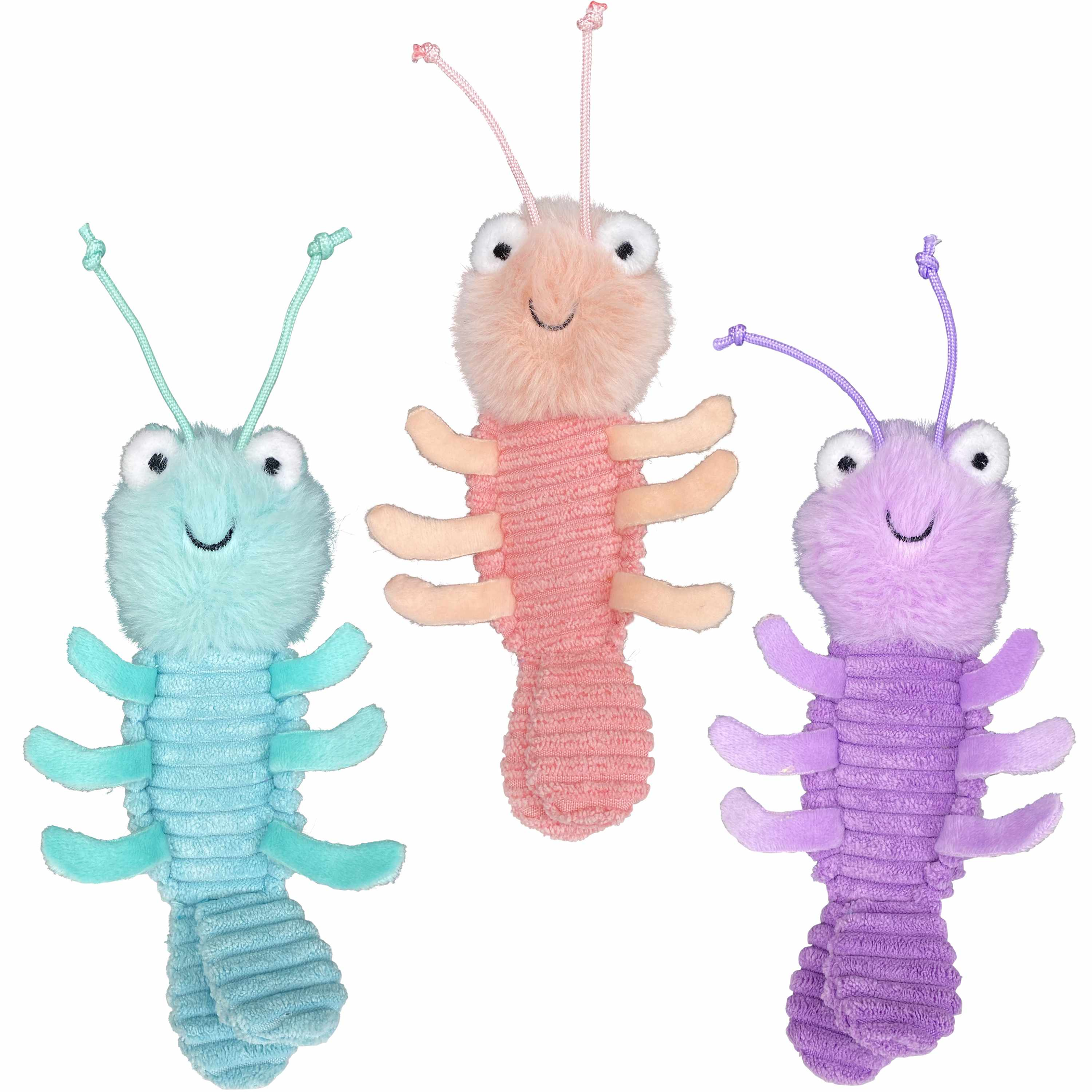Multipet Margaritaville(R) Mini Gumbo Shrimp Plush Dog Toy Assorted 6