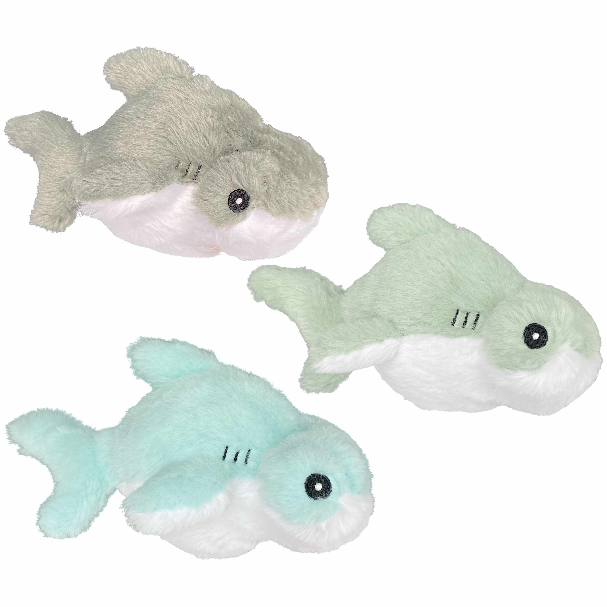 Multipet Margaritaville(R) Fins Up Hammerhead Shark Plush Dog Toy Assorted 8