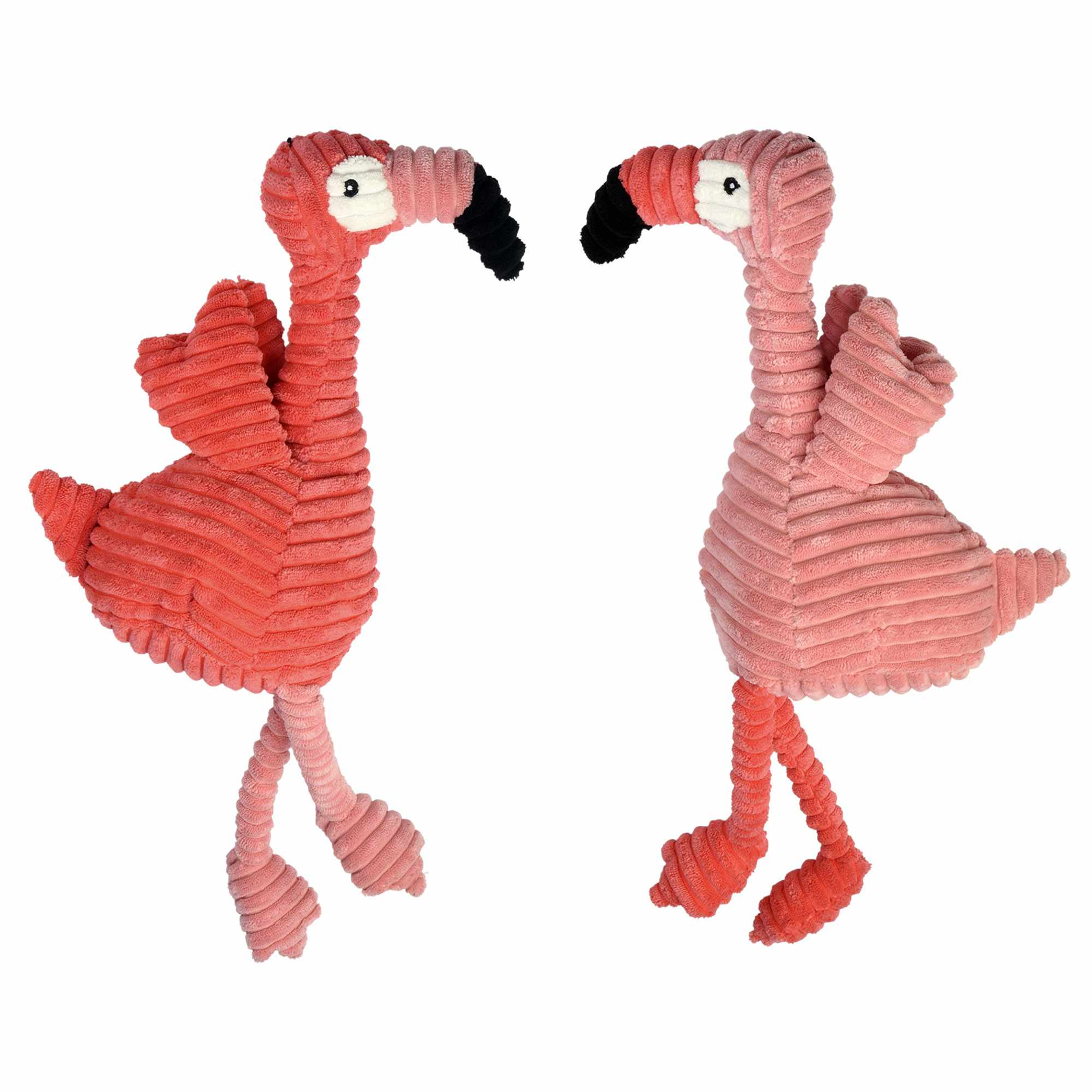 Multipet Corduroy Flamingo Plush Dog Toy 17