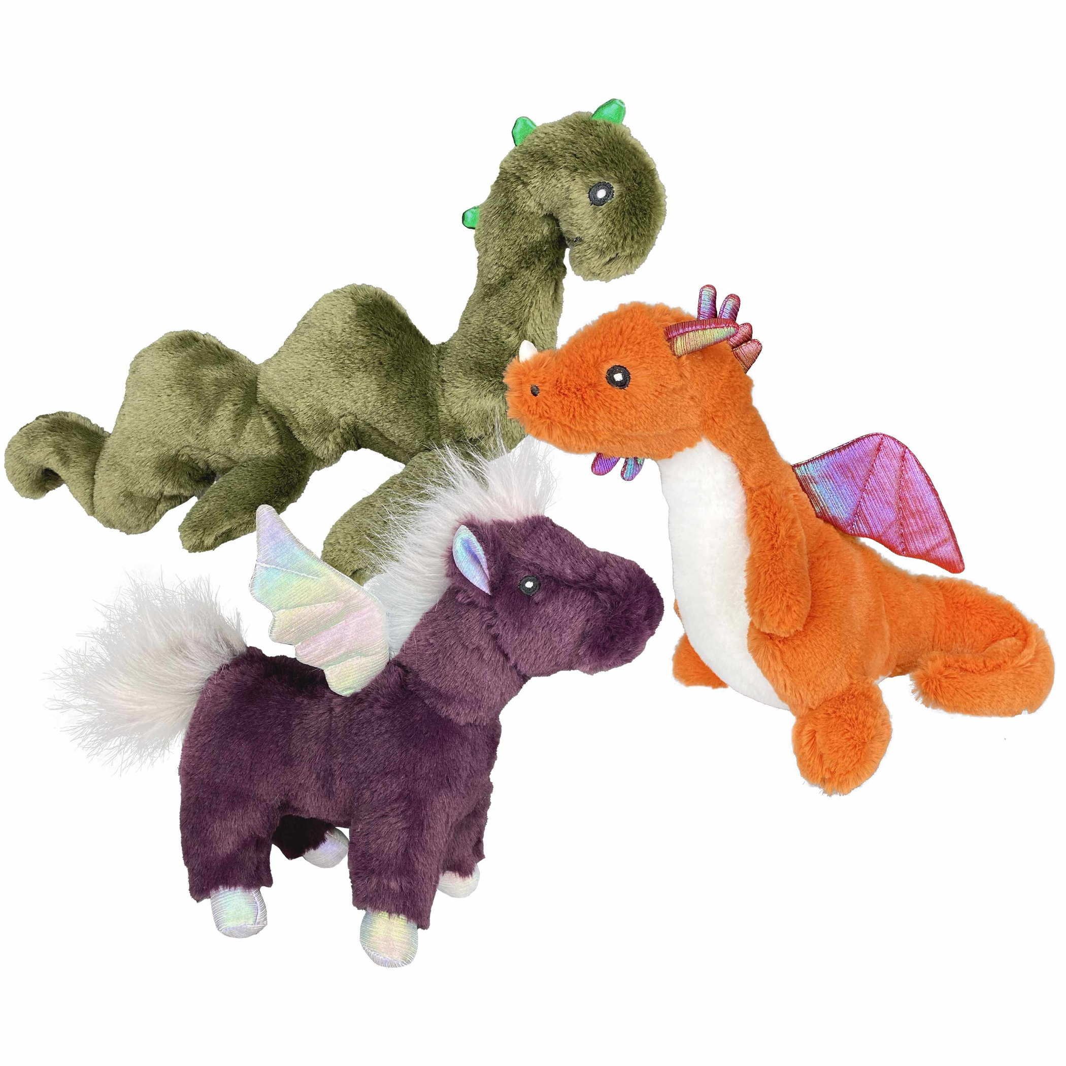 Multipet Mythical Creatures Plush Dog Toy Assorted Animals Image 1
