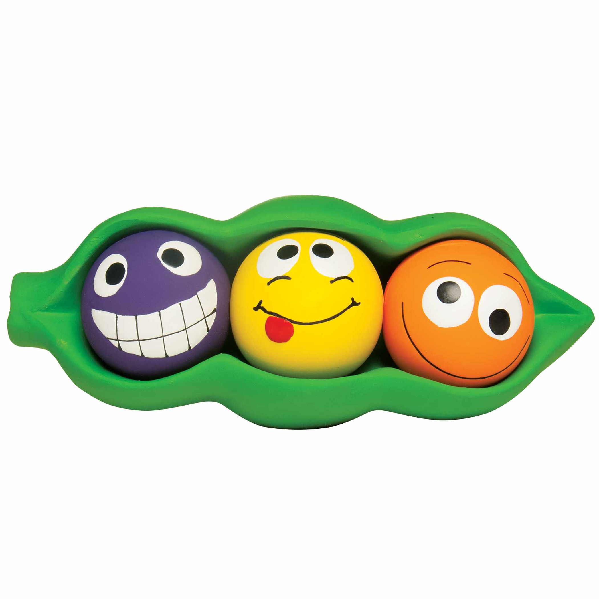 Multipet Three Peas in a Pod Latex Dog Chew Toy 7.5