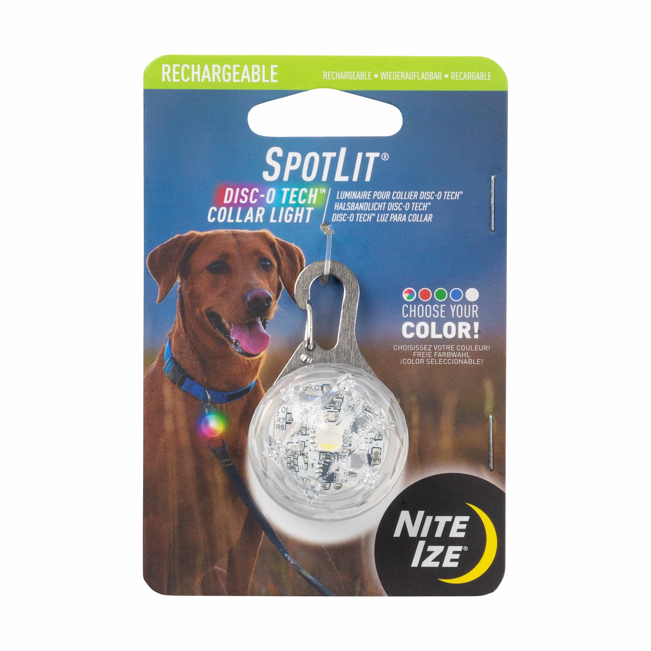 Nite Ize SpotLit(R) Rechargeable Collar Light - Disc-O Tech(TM) Jewel Image 1