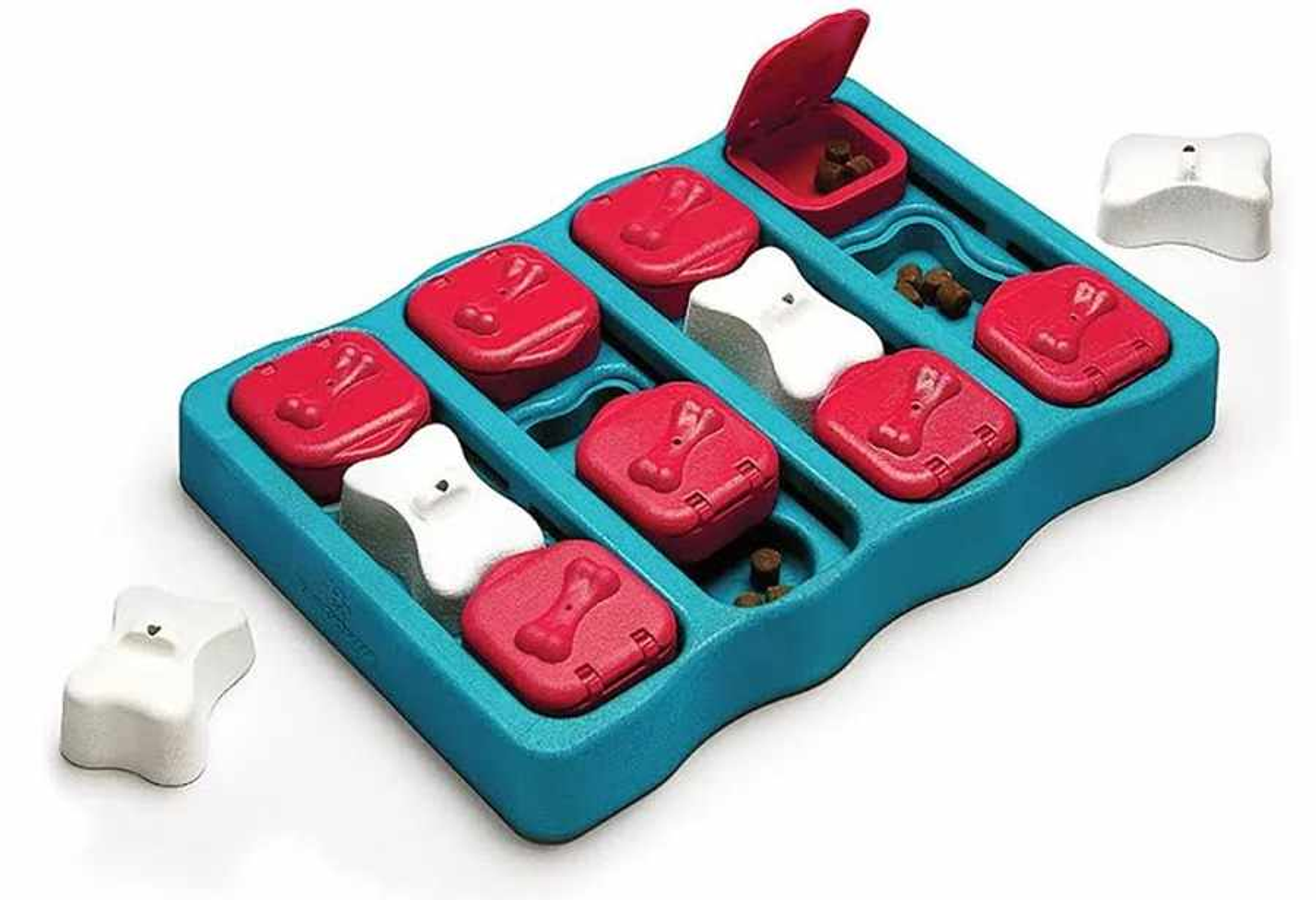 Nina Ottosson Dog Brick Interactive Treat Dog Puzzle Toy Blue Level 2 Image 1
