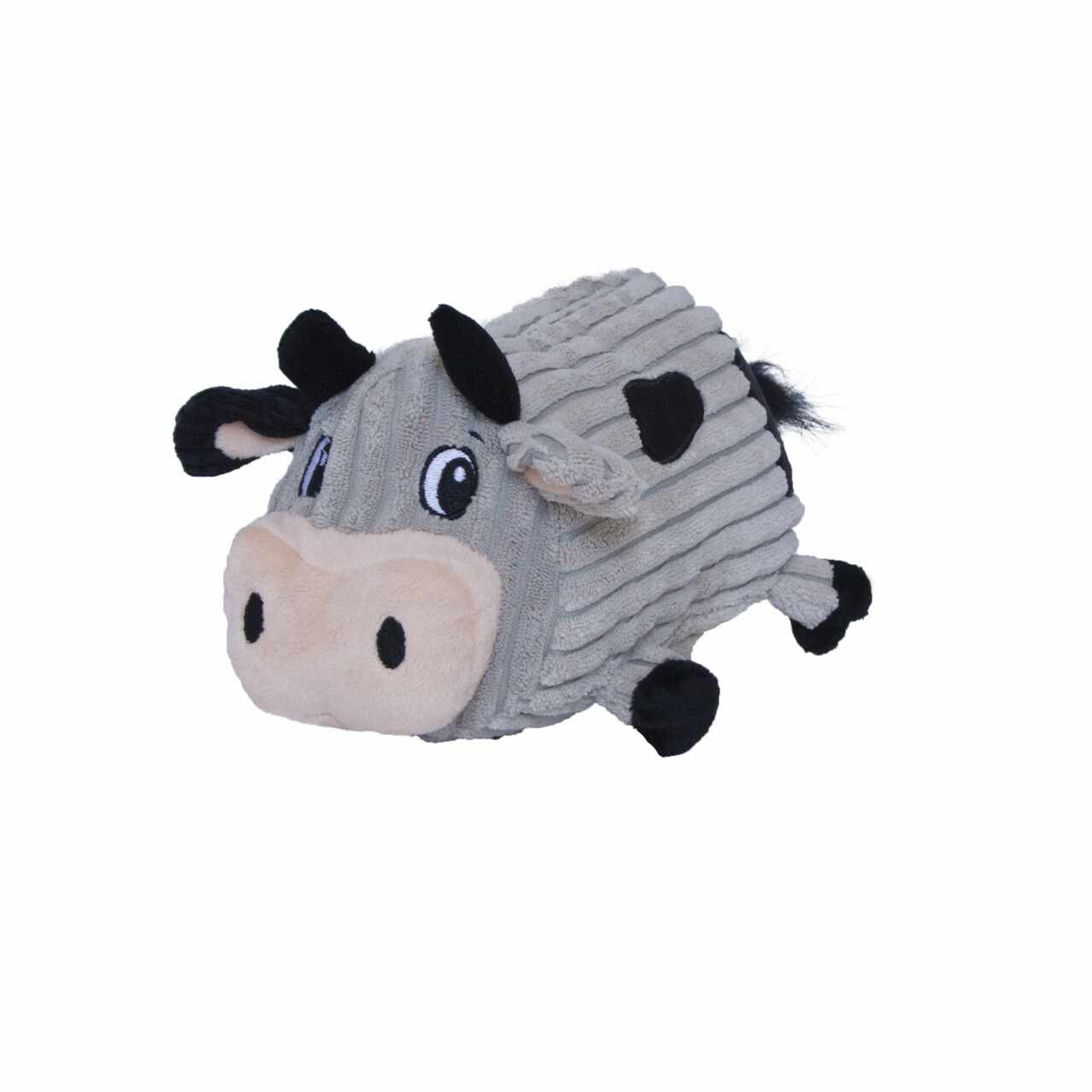 Outward Hound Fattiez Cow Plush Dog Toy Gray Medium Image 1