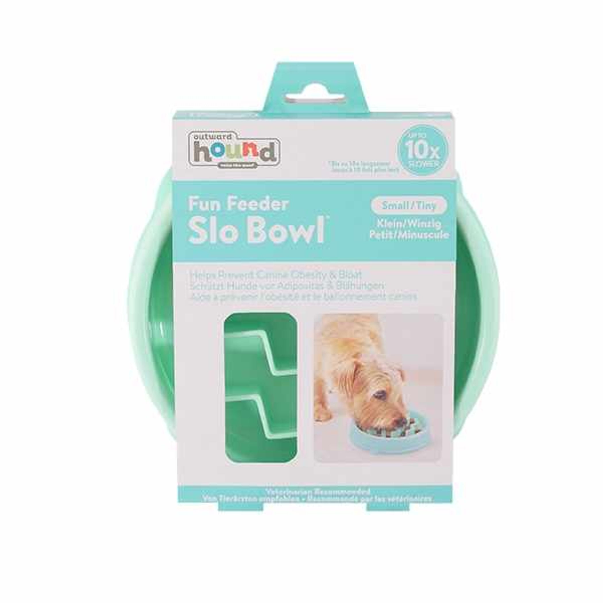 Outward Hound Fun Feeder Wave Mint Small Image 1