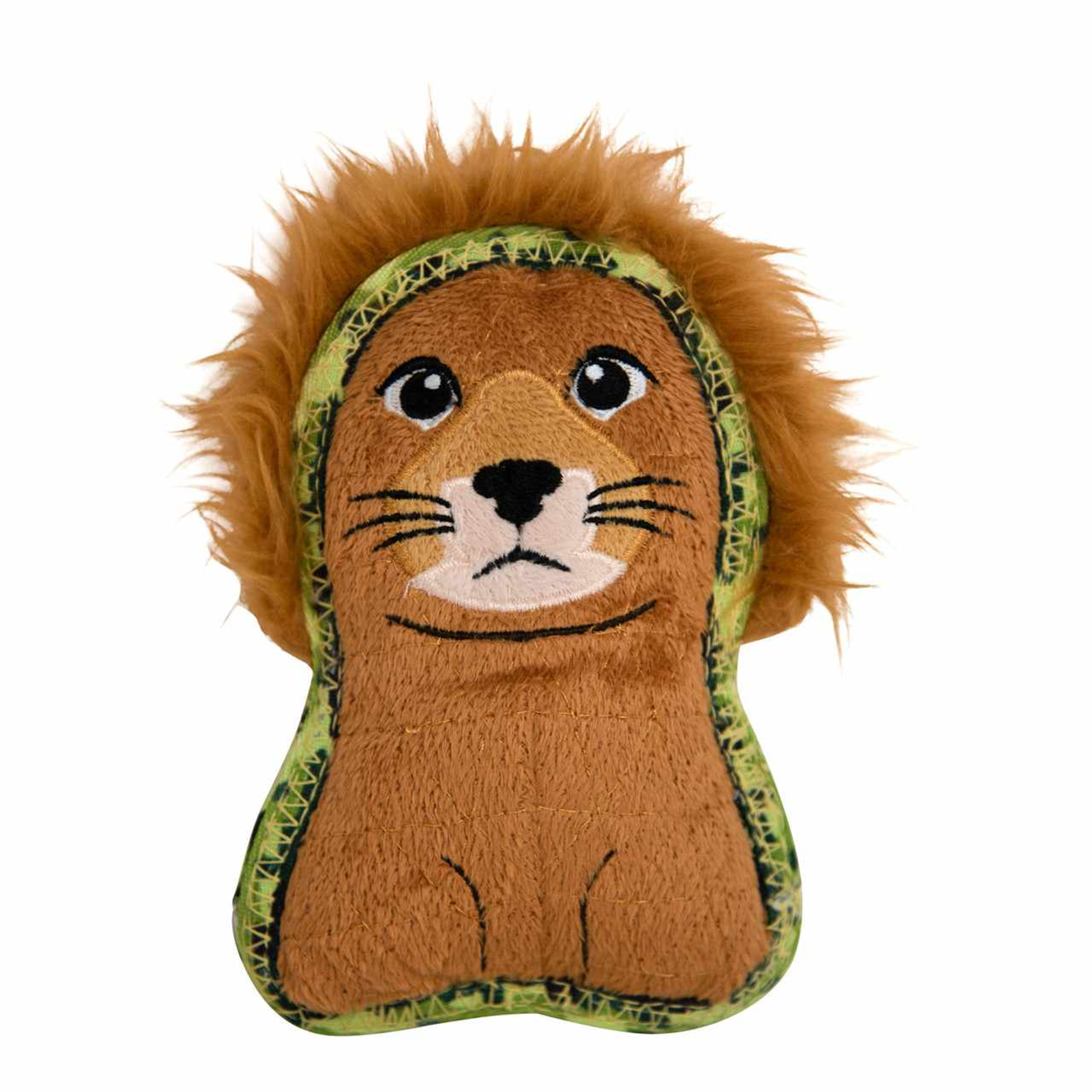 Outward Hound Xtreme Seamz Lion Plush Dog Toy Orange Small Image 1