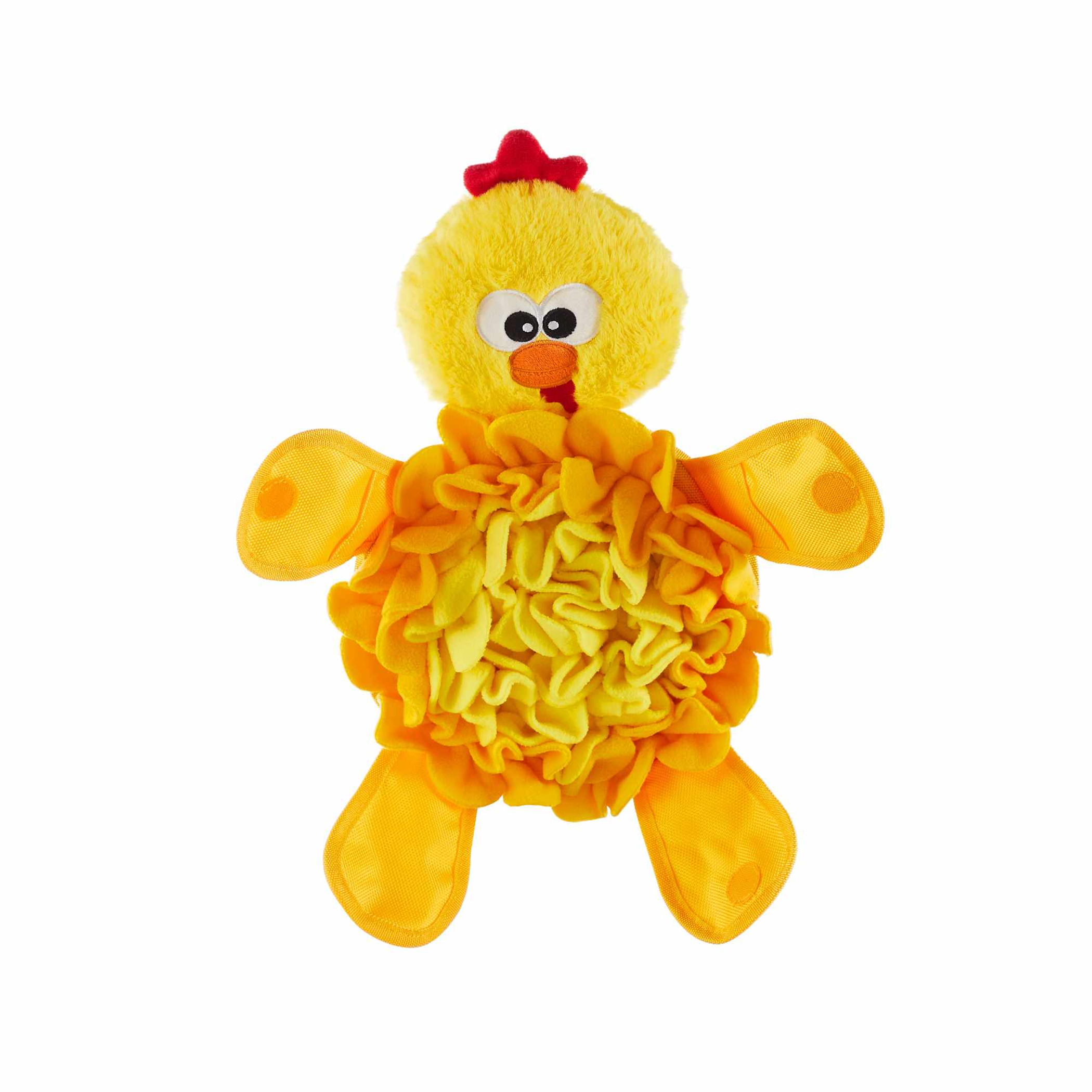 Nina Ottosson Snuffle Palz Chicken Interactive Plush Dog Puzzle Toy Yellow Large Image 1