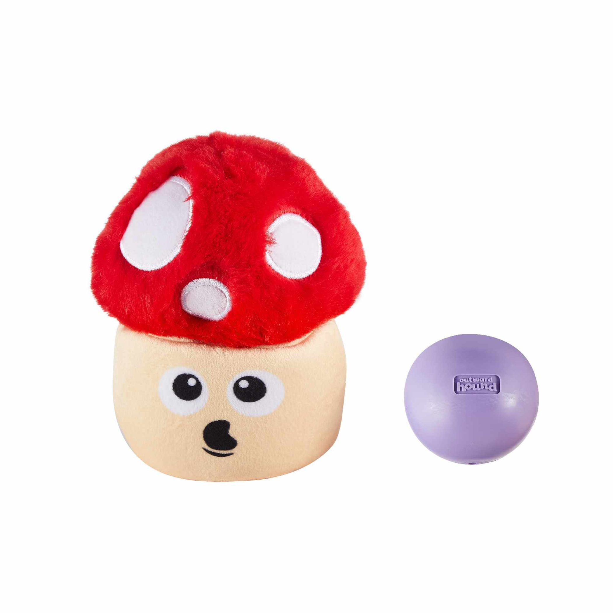 Nina Ottosson Snack Palz Mushroom Interactive Plush Dog Puzzle Toy Image 1