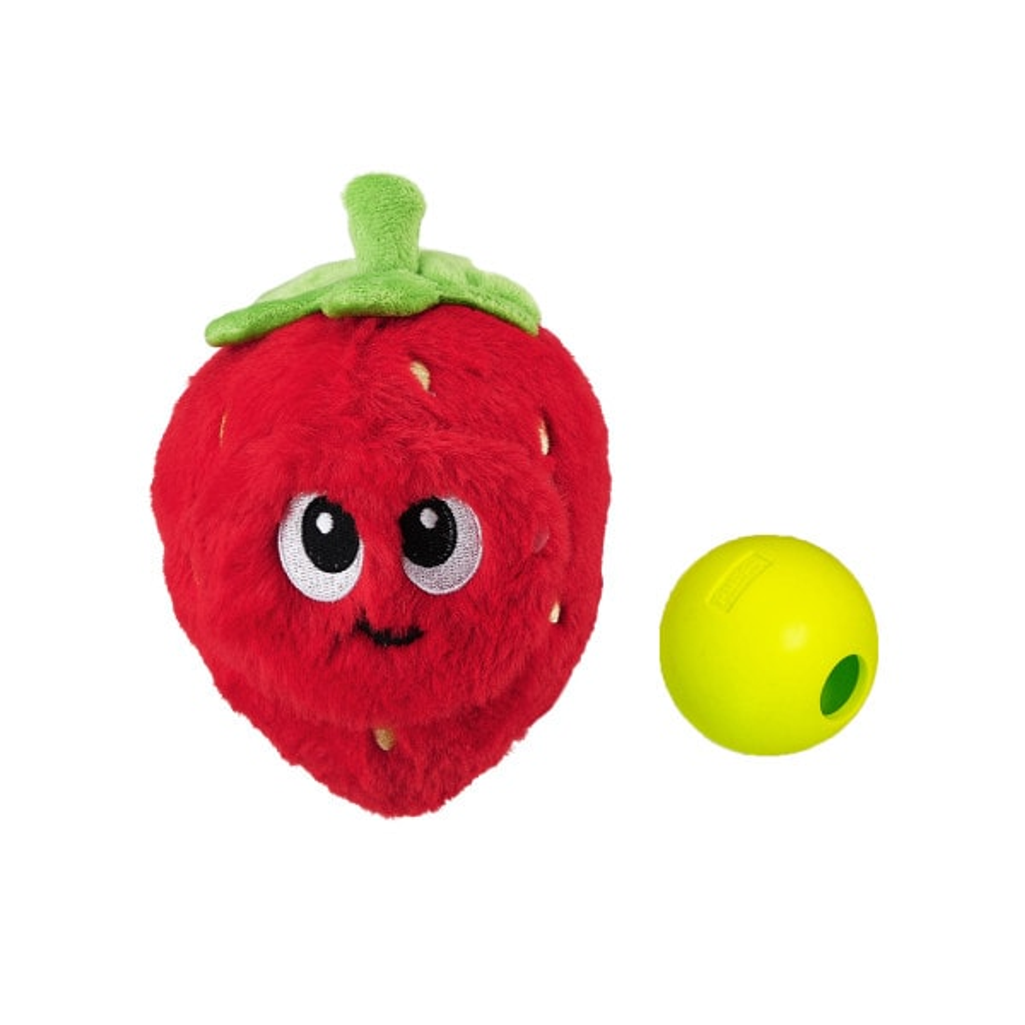 Nina Ottosson Fruity Findz Strawberry TNT Interactive Plush Dog Puzzle Toy Red Image 1
