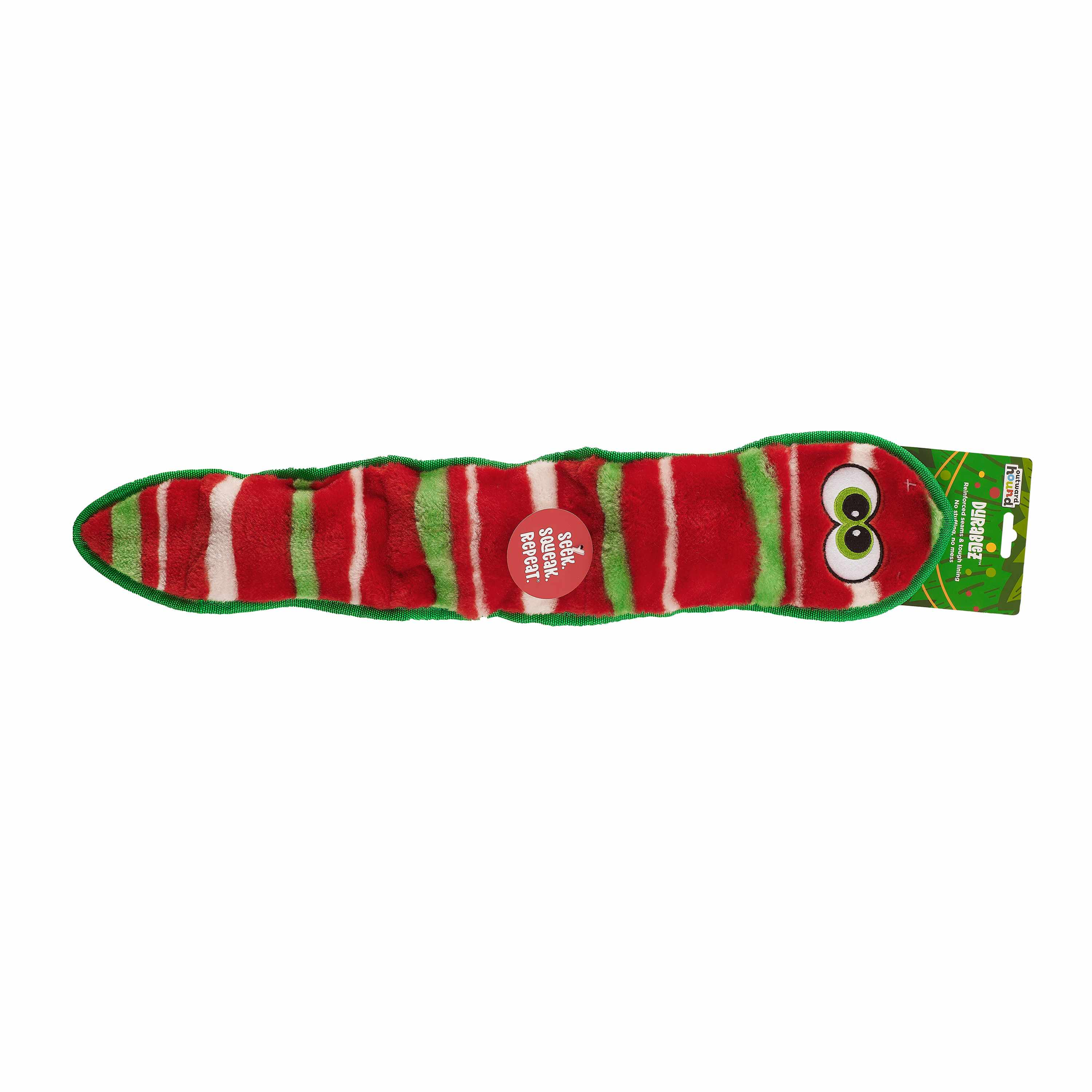 Outward Hound Durablez Holiday Snake Dog Chew Toy Green Small Image 1