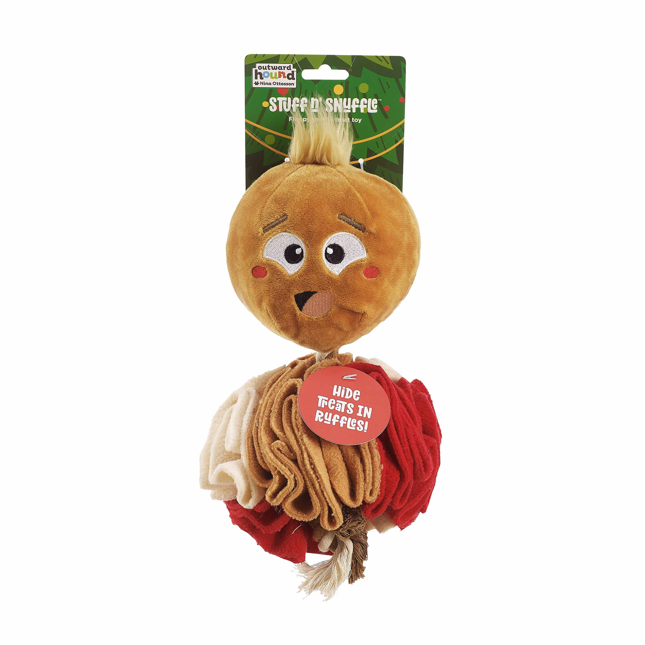 Nina Ottosson Stuff N' Snuffle Gingerbread Man Interactive Dog Toy Brown Image 1