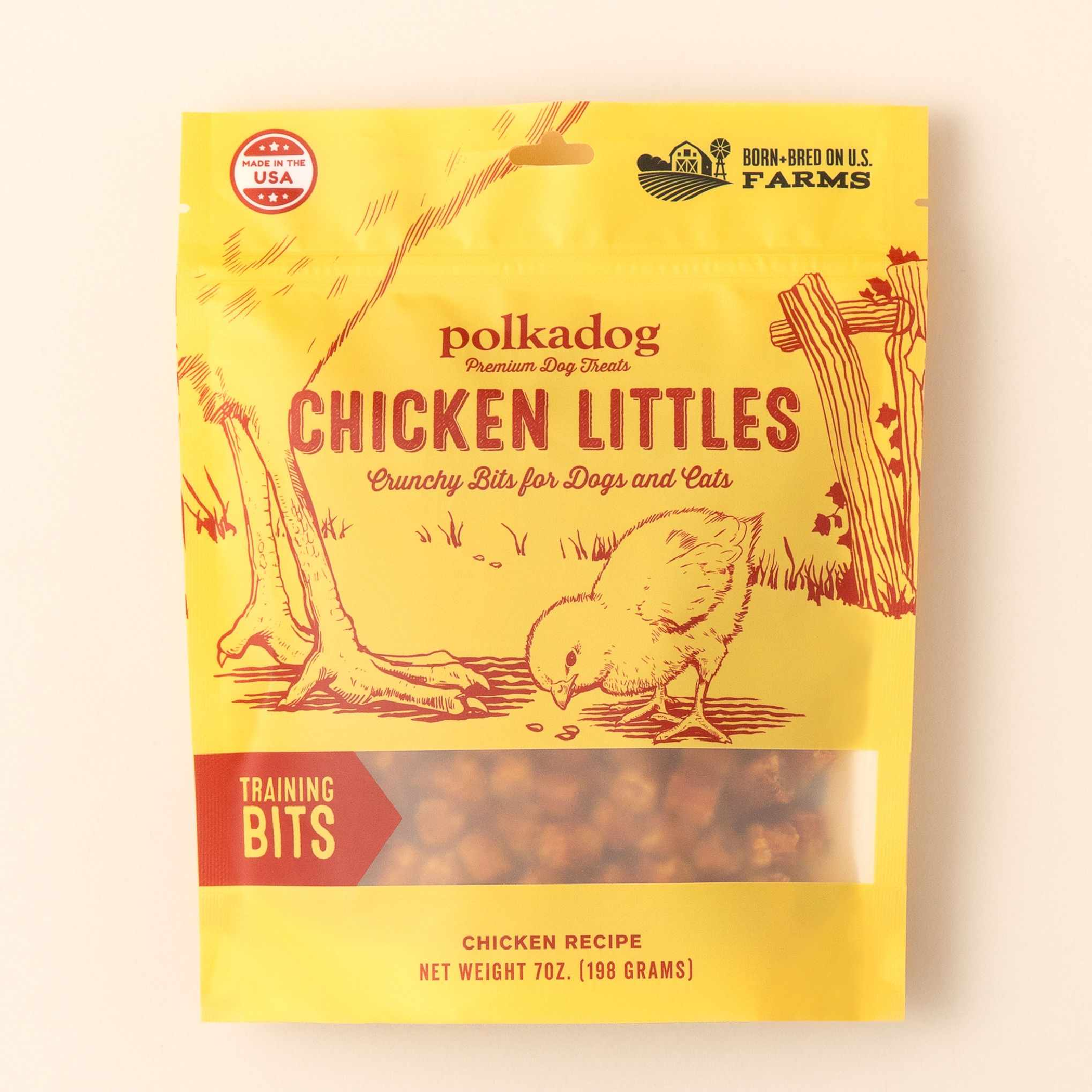 Polkadog Chicken Littles Training Bits Crunchy Dog and Cat Treats Image 1