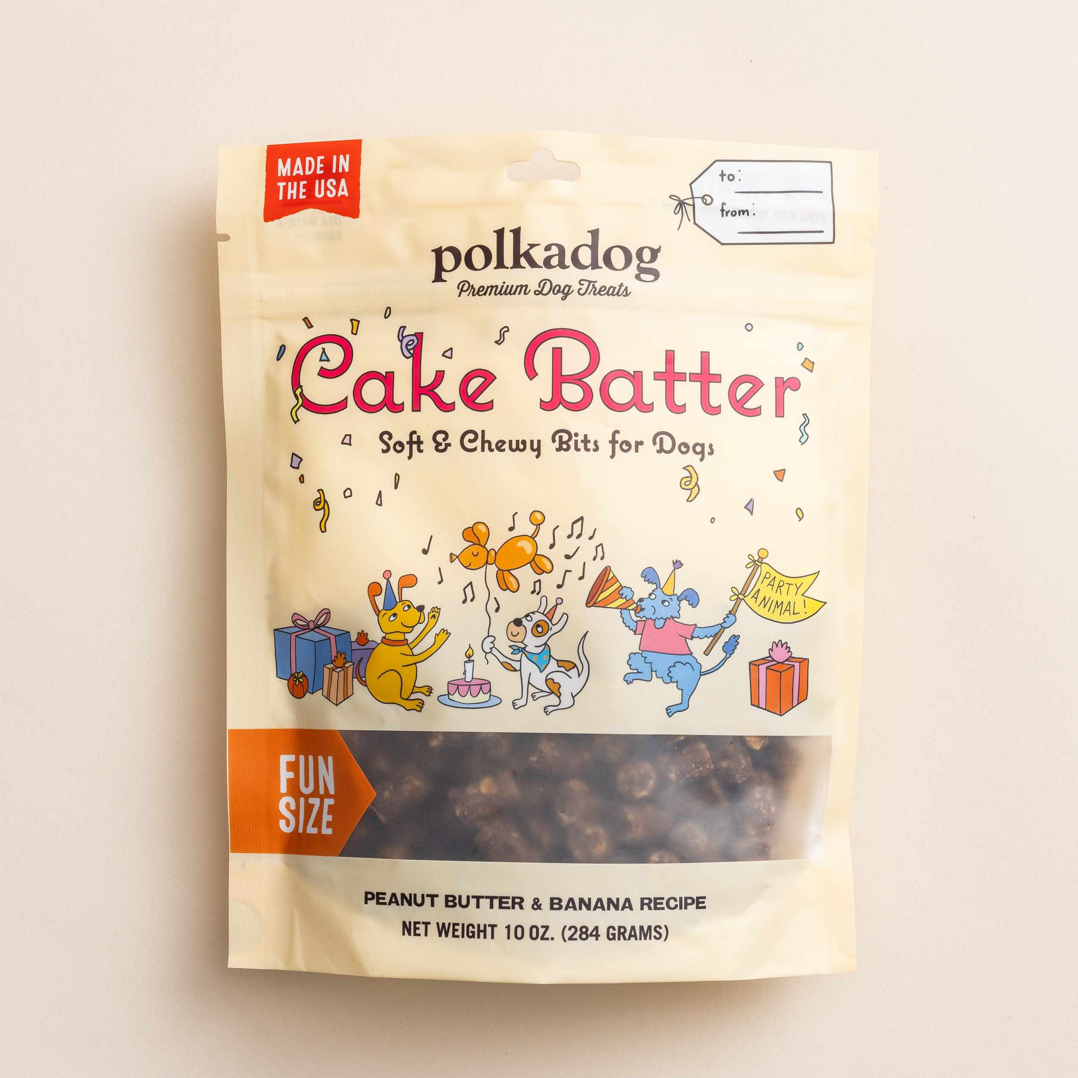 Polkadog Cake Batter Peanut Butter and Banana Soft & Chewy Dog Treats Image 1