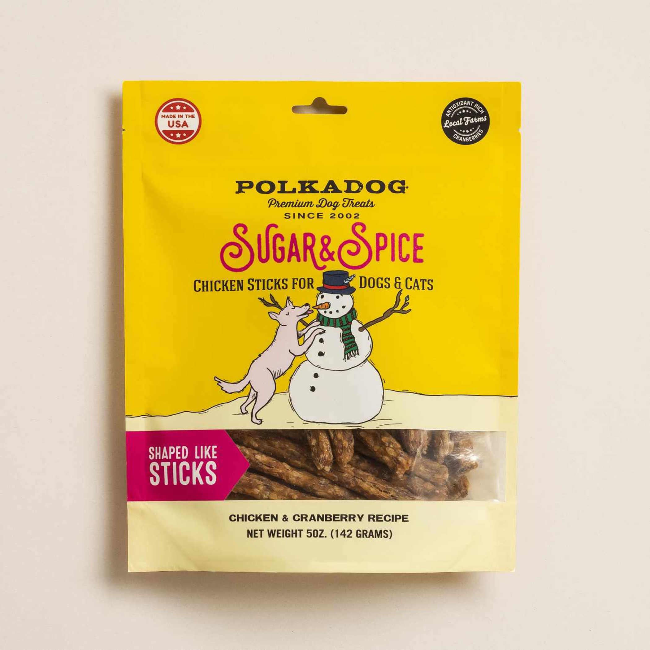 Polka Dog Holiday Pouch: Sugar & Spice (Chicken & Cranberry) 5oz Image 1