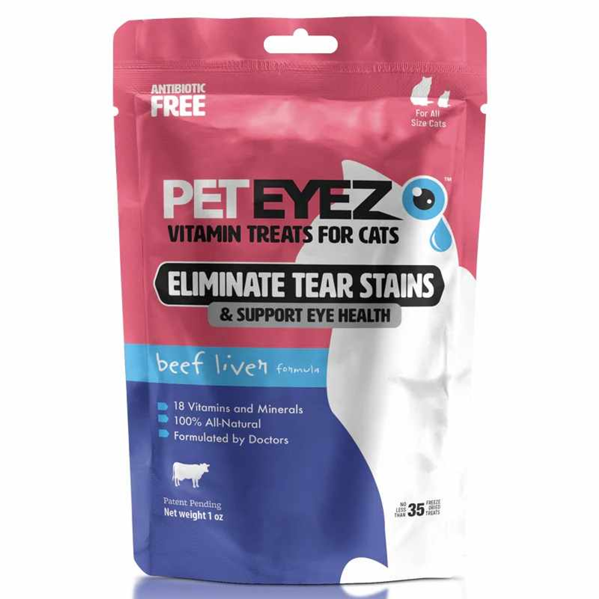 Pet Eyez Vitamin Treats for Cats Beef Liver Formula 1oz Image 1