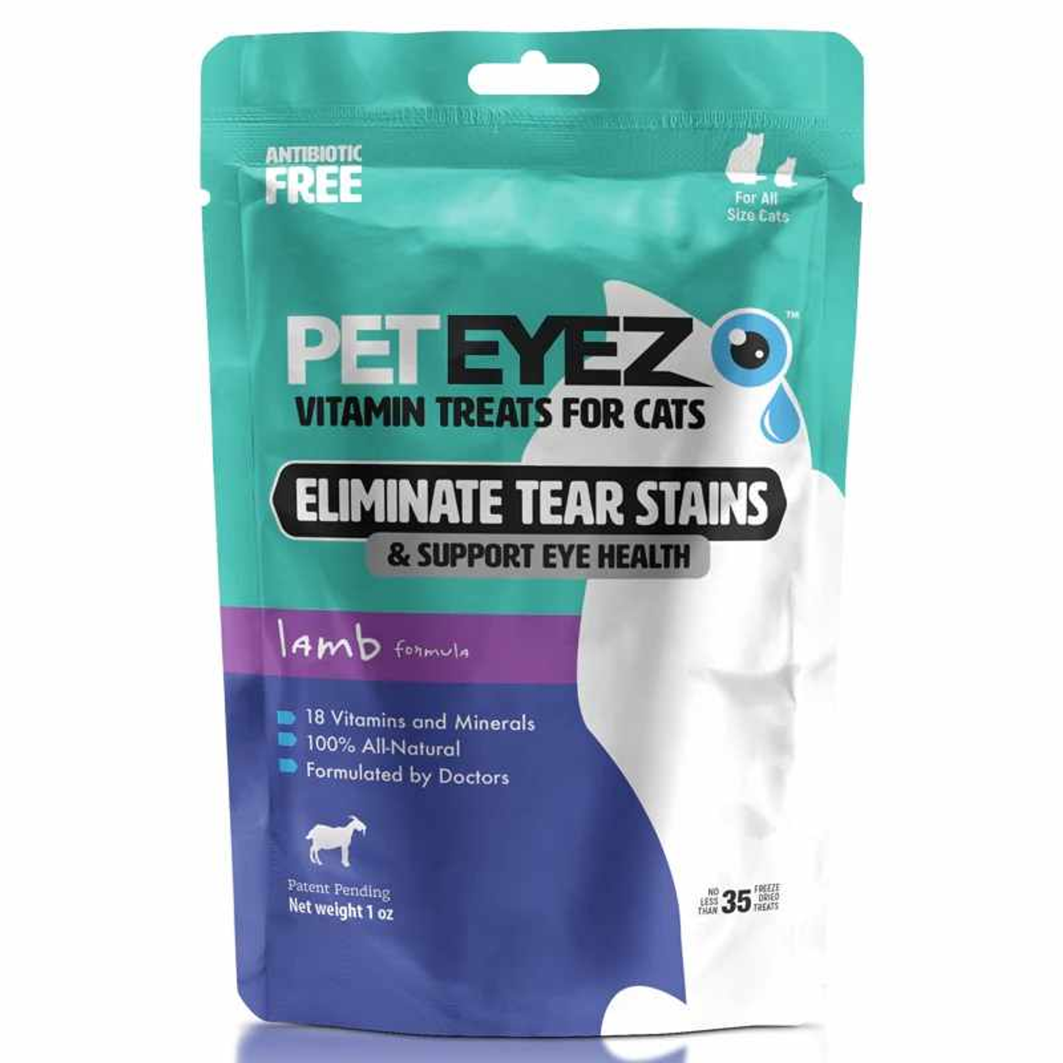 Pet Eyez Vitamin Treats for Cats Lamb Formula 1oz Image 1