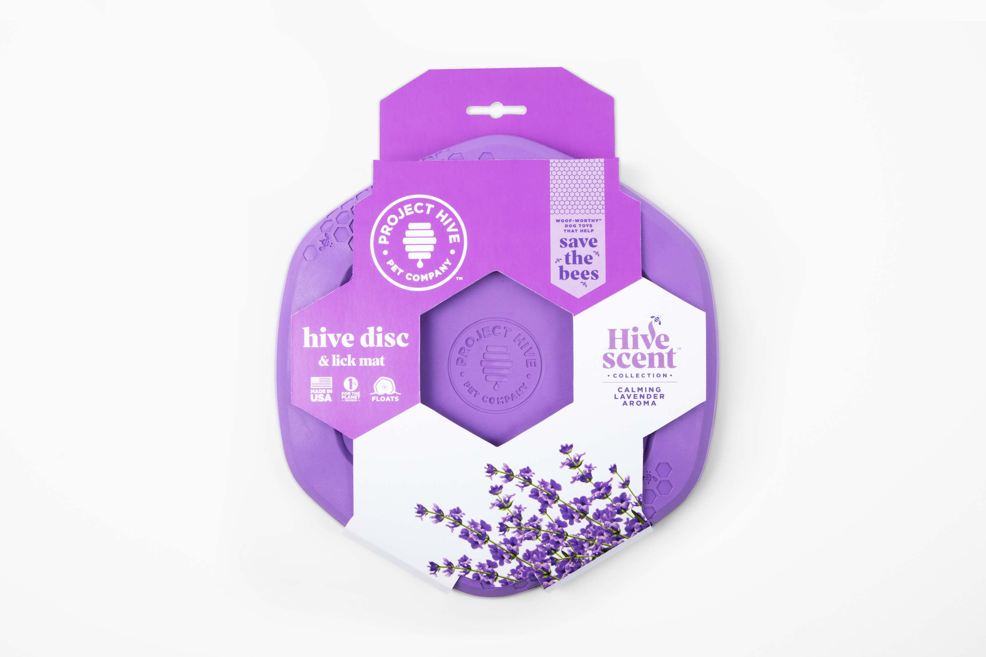 Project Hive Calming Lavender Scent Hive Disc & Lick Mat Image 1