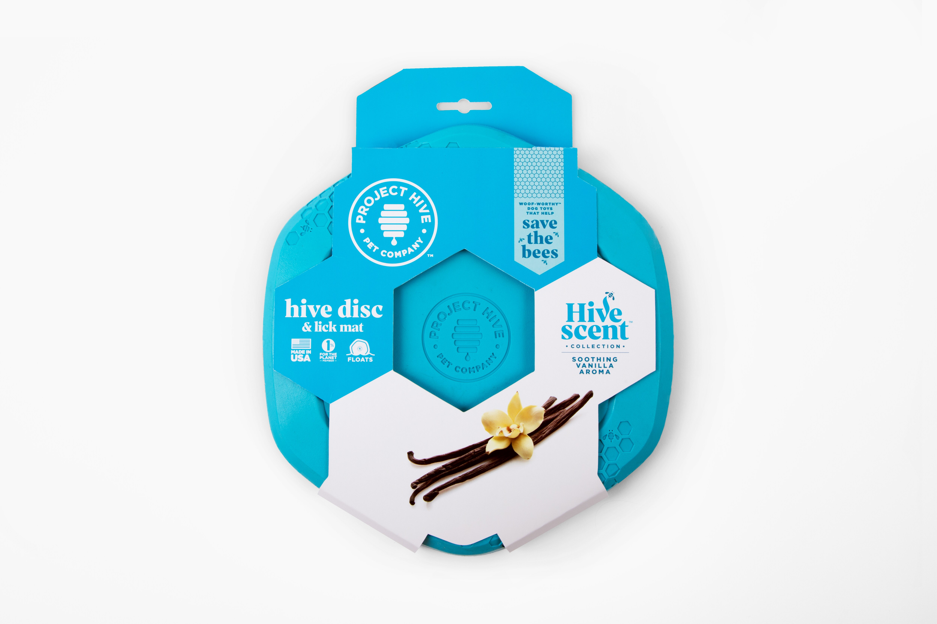 Project Hive Soothing Vanilla Scent Hive Disc & Lick Mat Blue Image 1