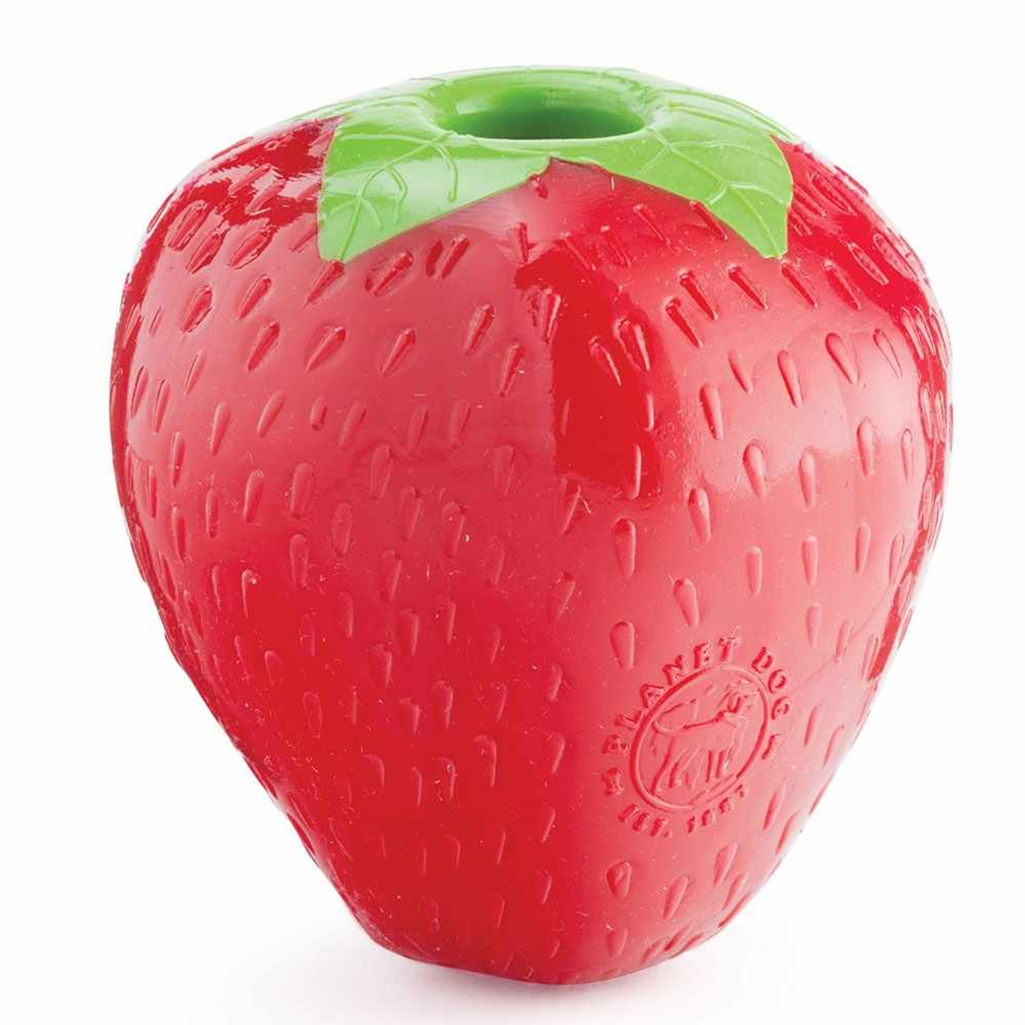 Planet Dog Orbee-Tuff Strawberry Treat-Dispensing Dog Chew Toy Red Image 1