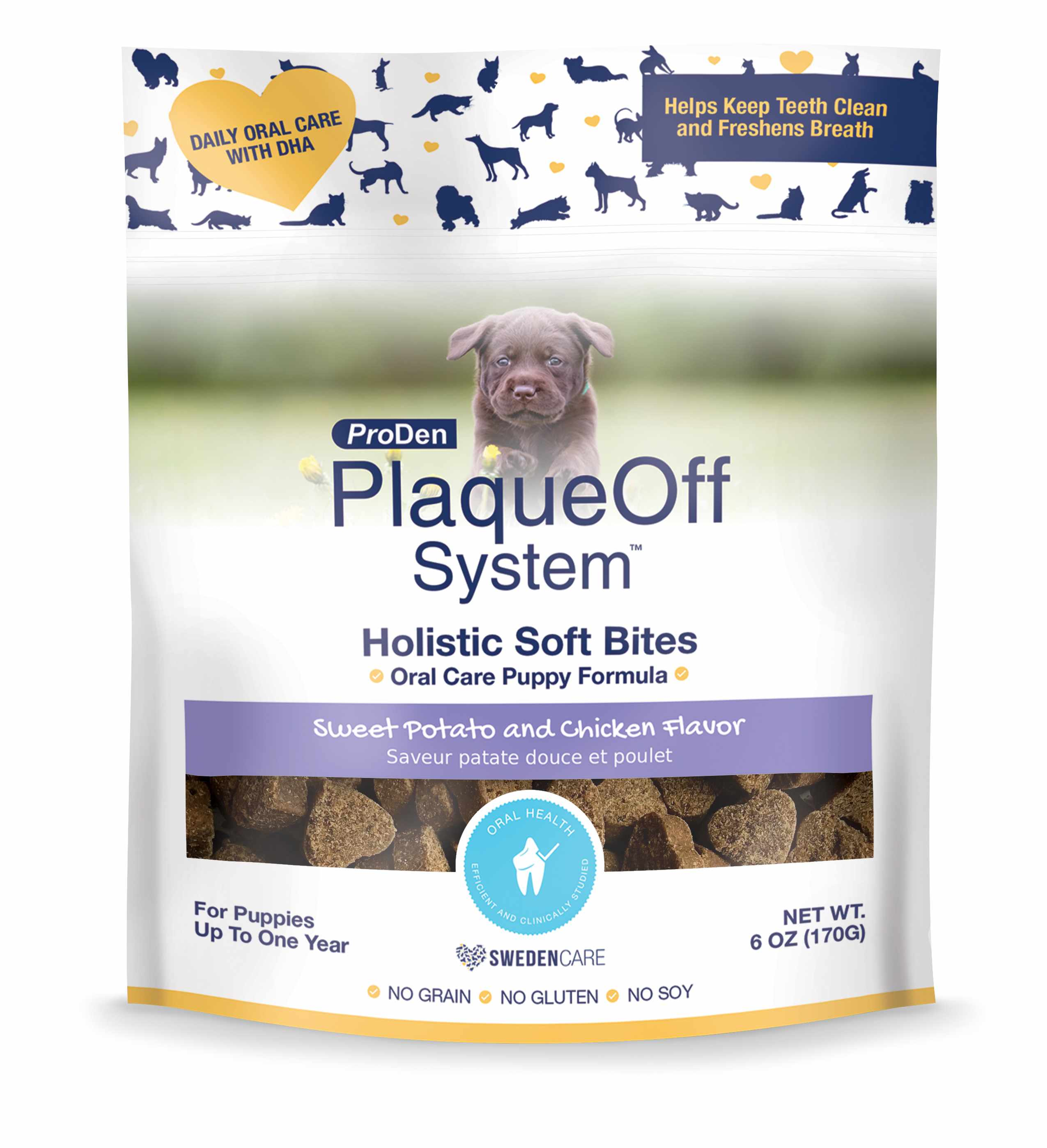 PlaqueOff Holistic Soft Bites - Oral Care Puppy Formula Image 1