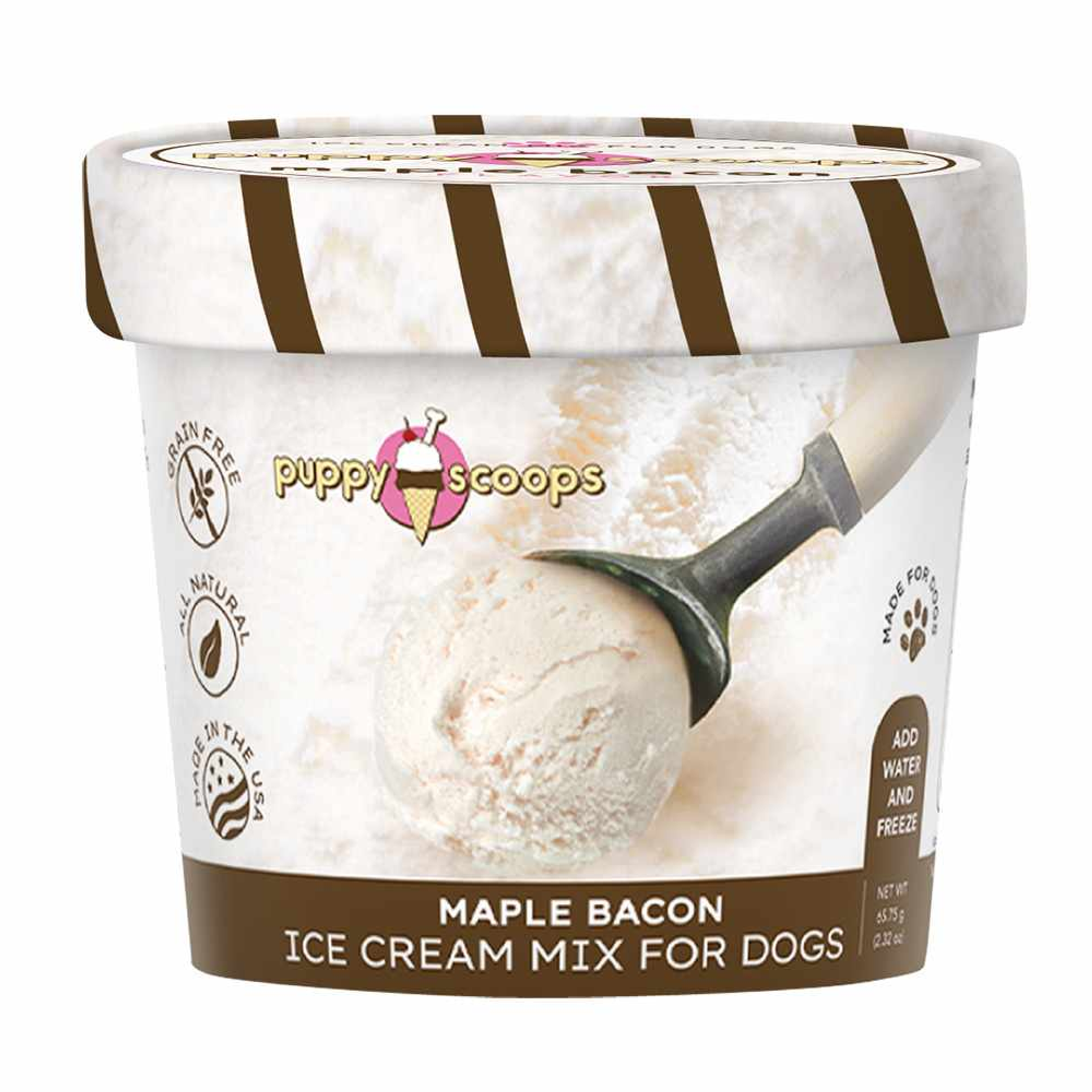 Puppy Cake Puppy Scoops Ice Cream Mix Maple Bacon Cup Small 2.32oz Image 1