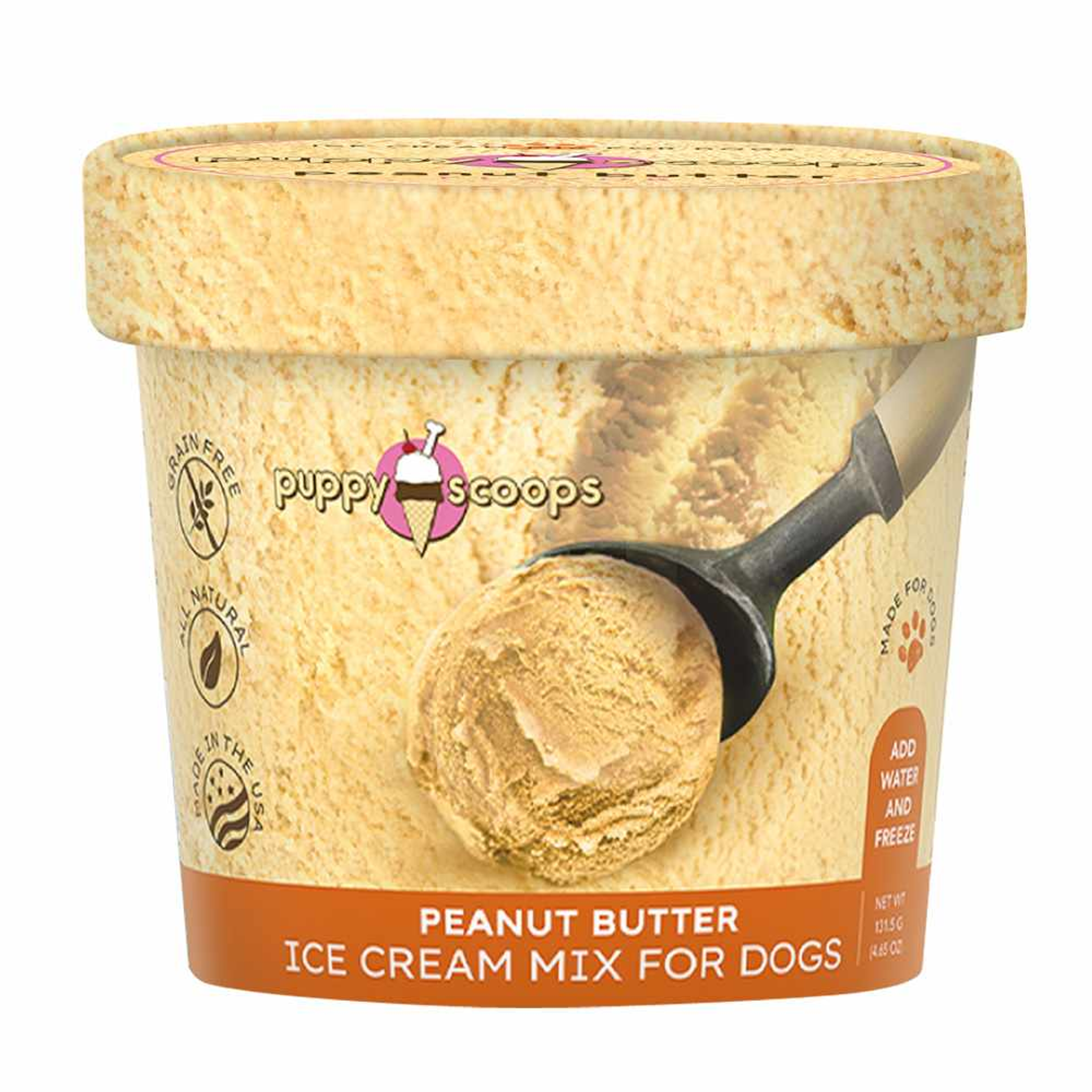 Puppy Cake Puppy Scoops Ice Cream Mix Peanut Butter Cup Small 2.32oz Image 1