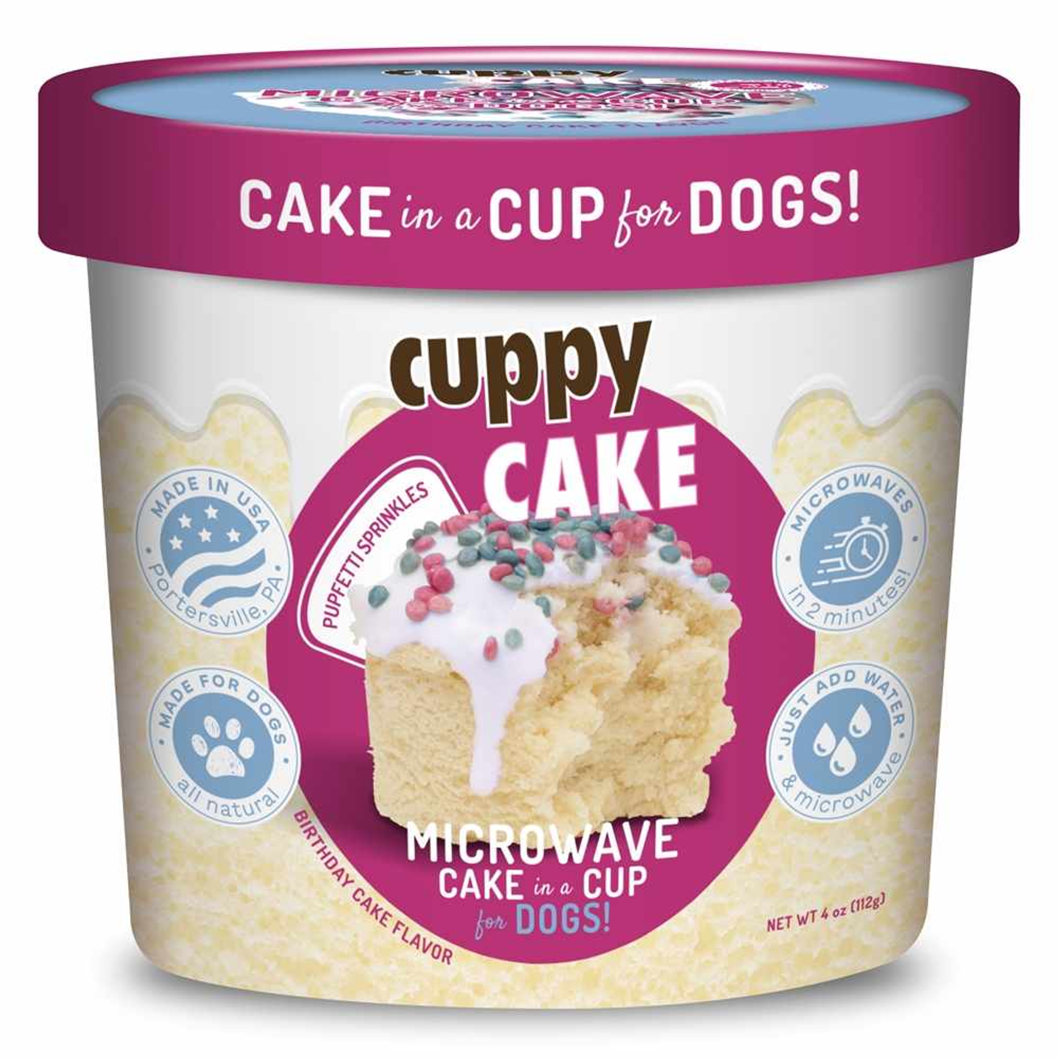 Puppy Cake Cuppy Cake Birthday Cake Flavor with Pupfetti Sprinkles 4oz Image 1