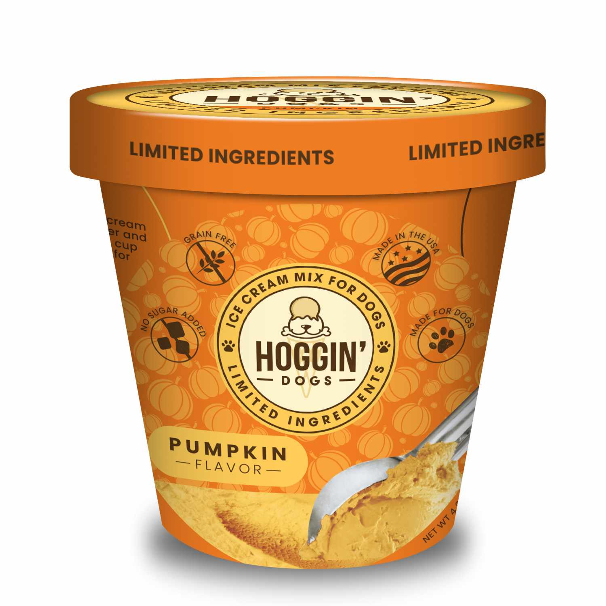 Puppy Cake Hoggin' Dogs Ice Cream Mix Pumpkin 4.65 oz Image 1