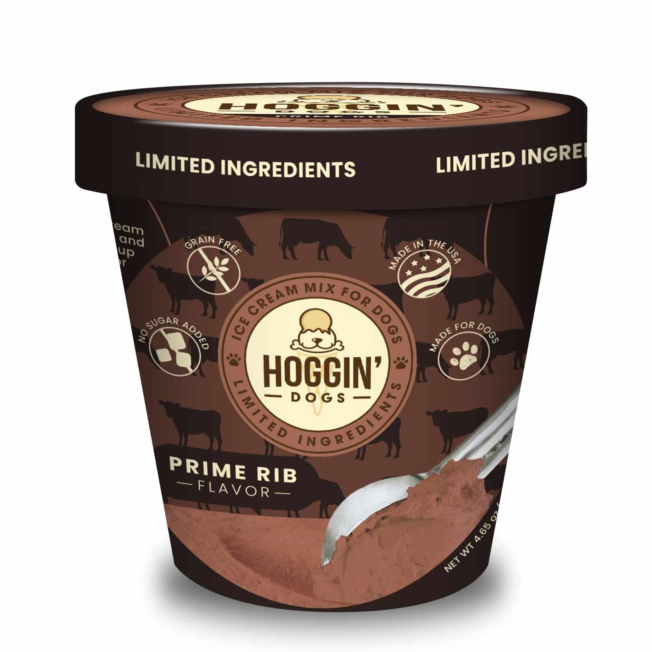 Puppy Cake Hoggin' Dogs Ice Cream Mix Prime Rib 4.65 oz Image 1