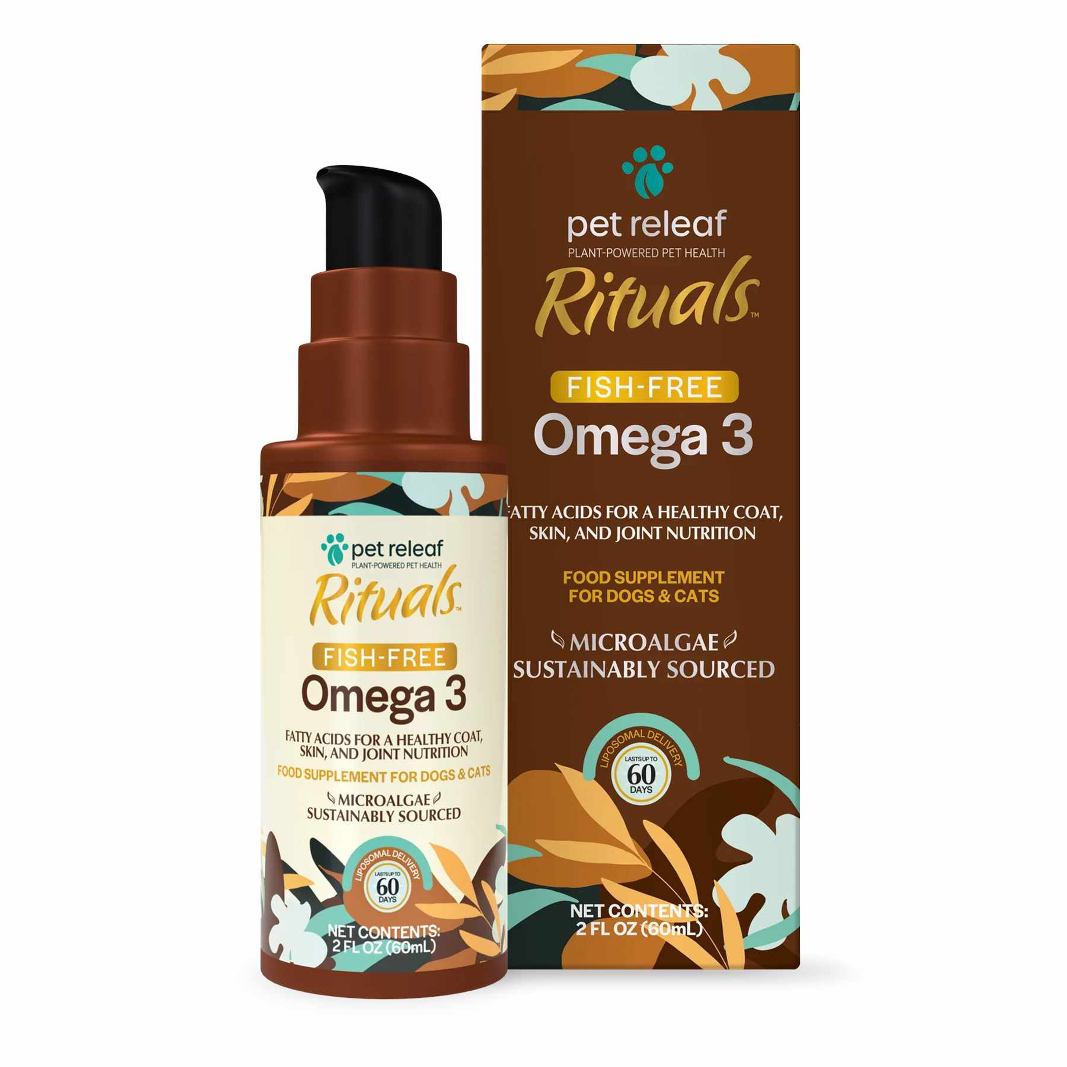 Pet Releaf Rituals Omega 3 Algae 2 oz pump Image 1