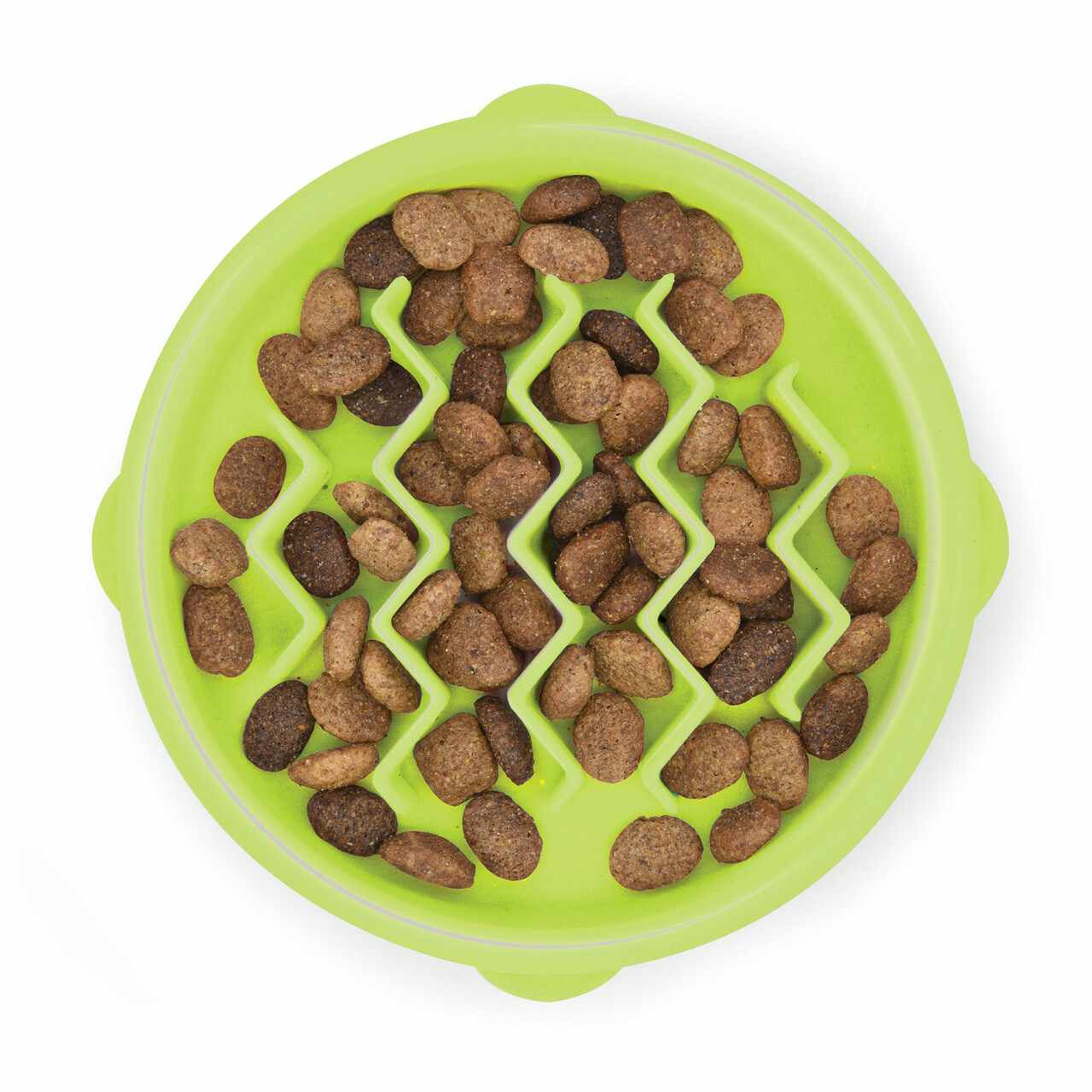 Catstages Kitty Slow Feeder Cat Bowl Green Image 1