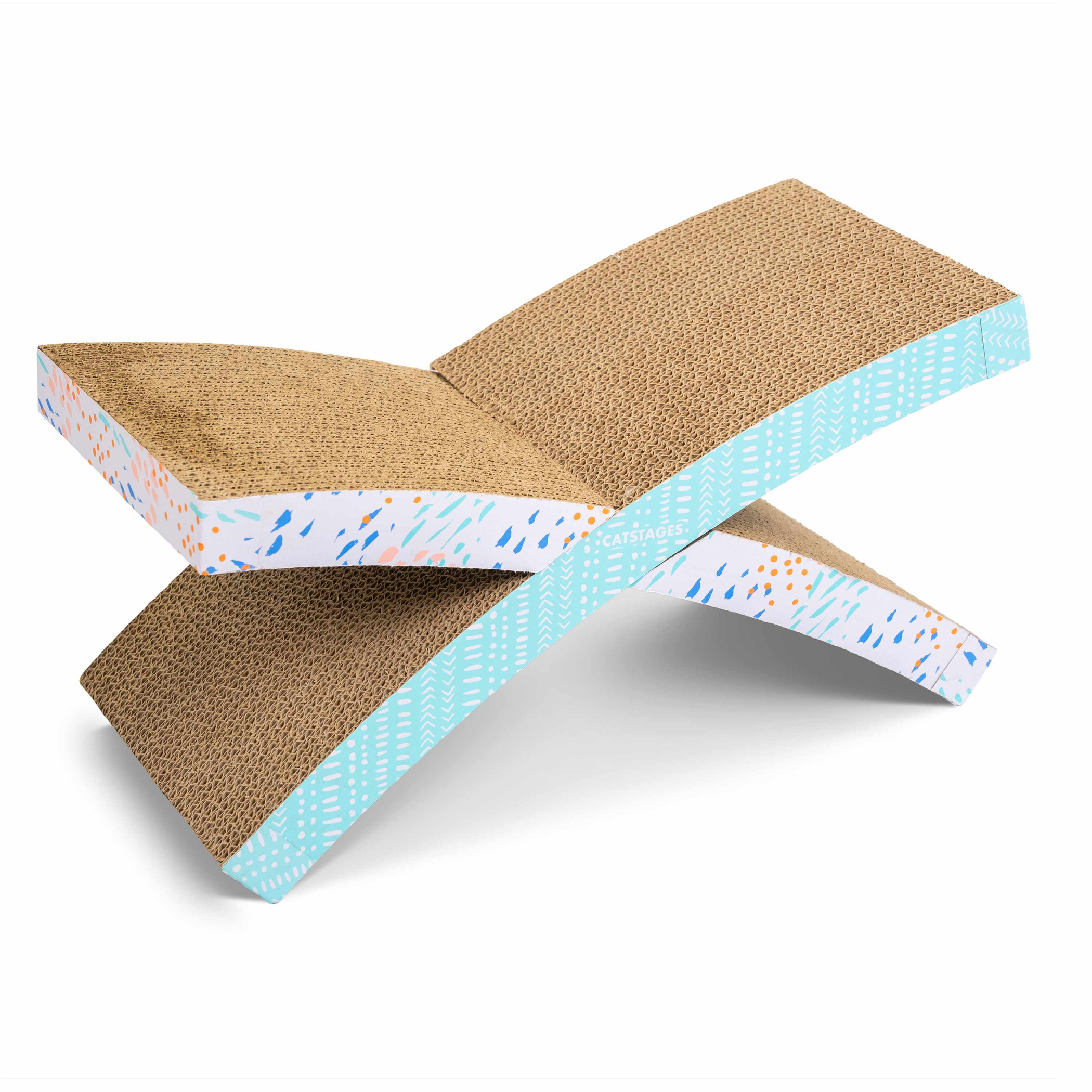 Catstages Easy Life Hammock Corrugated Cat Scratcher With Catnip Image 1