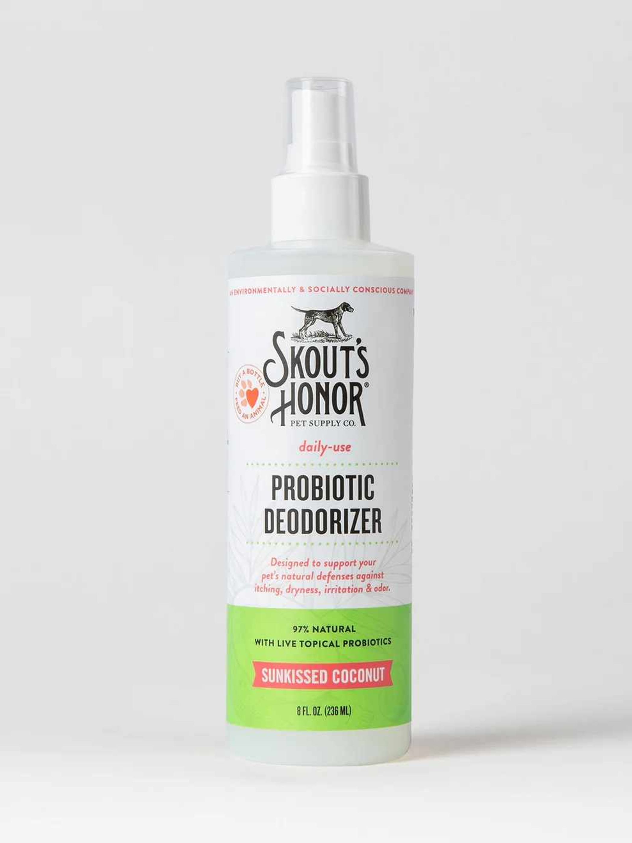 Skout's Honor Probiotic Daily Use Deodorizer Sunkissed Coconut 8oz Image 1