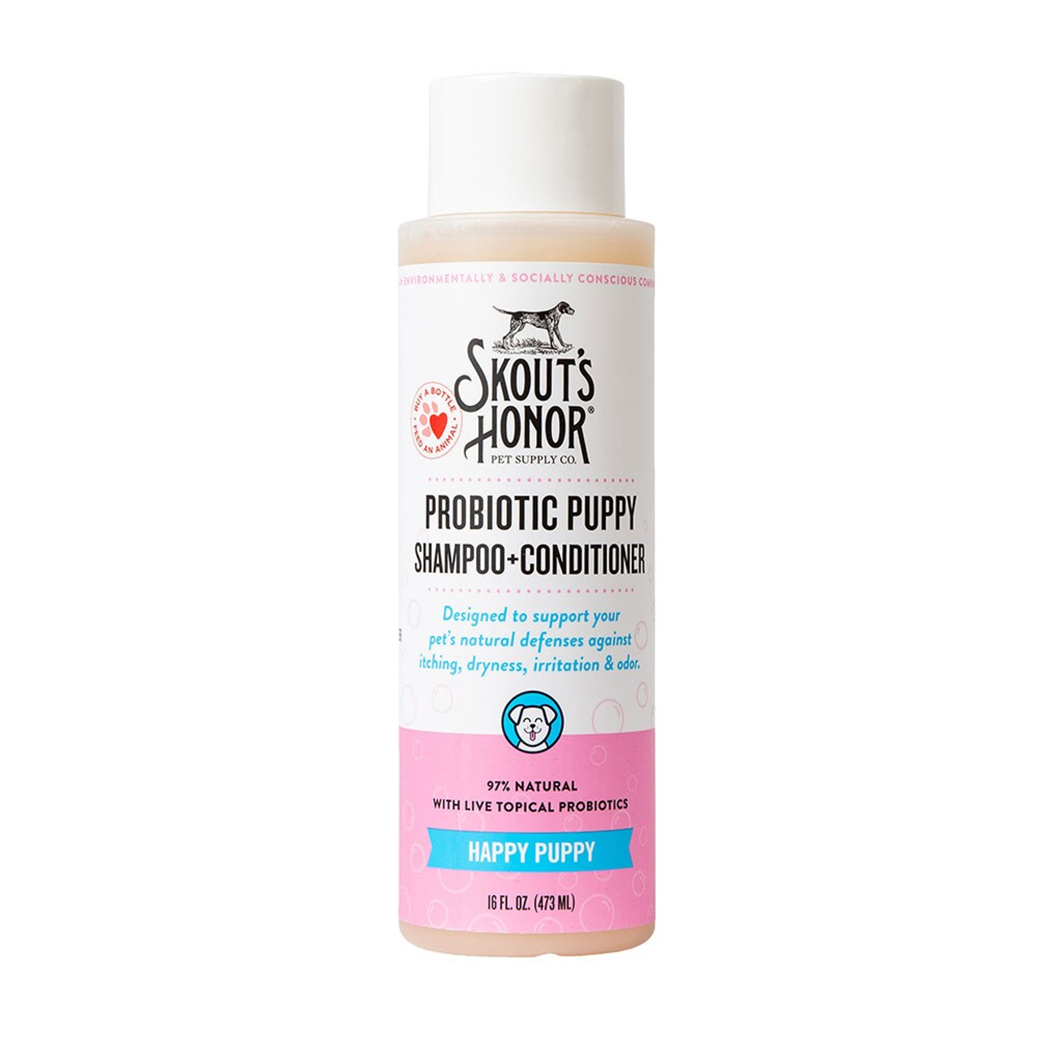 Skout's Honor Probiotic Shampoo + Conditioner Happy Puppy 16 oz Image 1