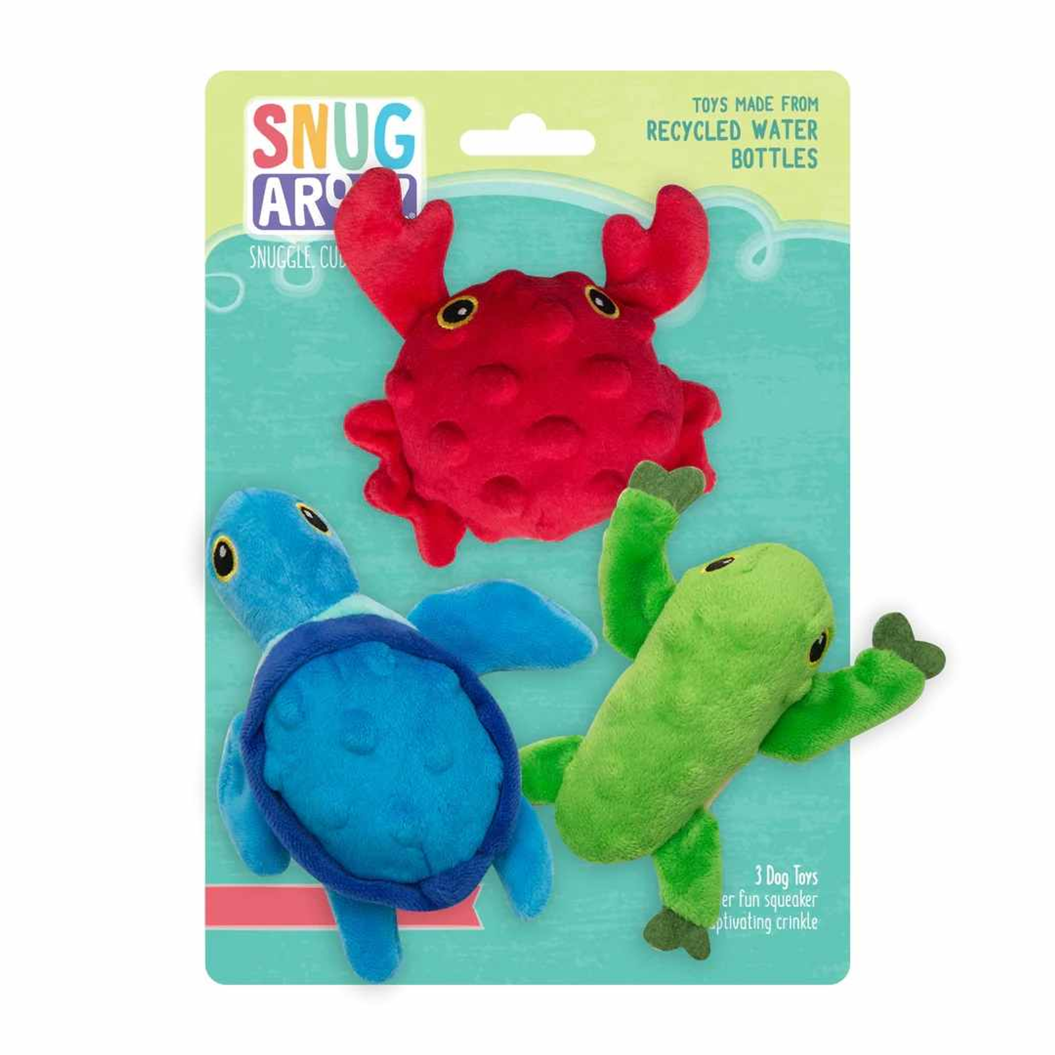SnugArooz Lil Ocean Buddies Plush Dog Toys 3pk Image 1