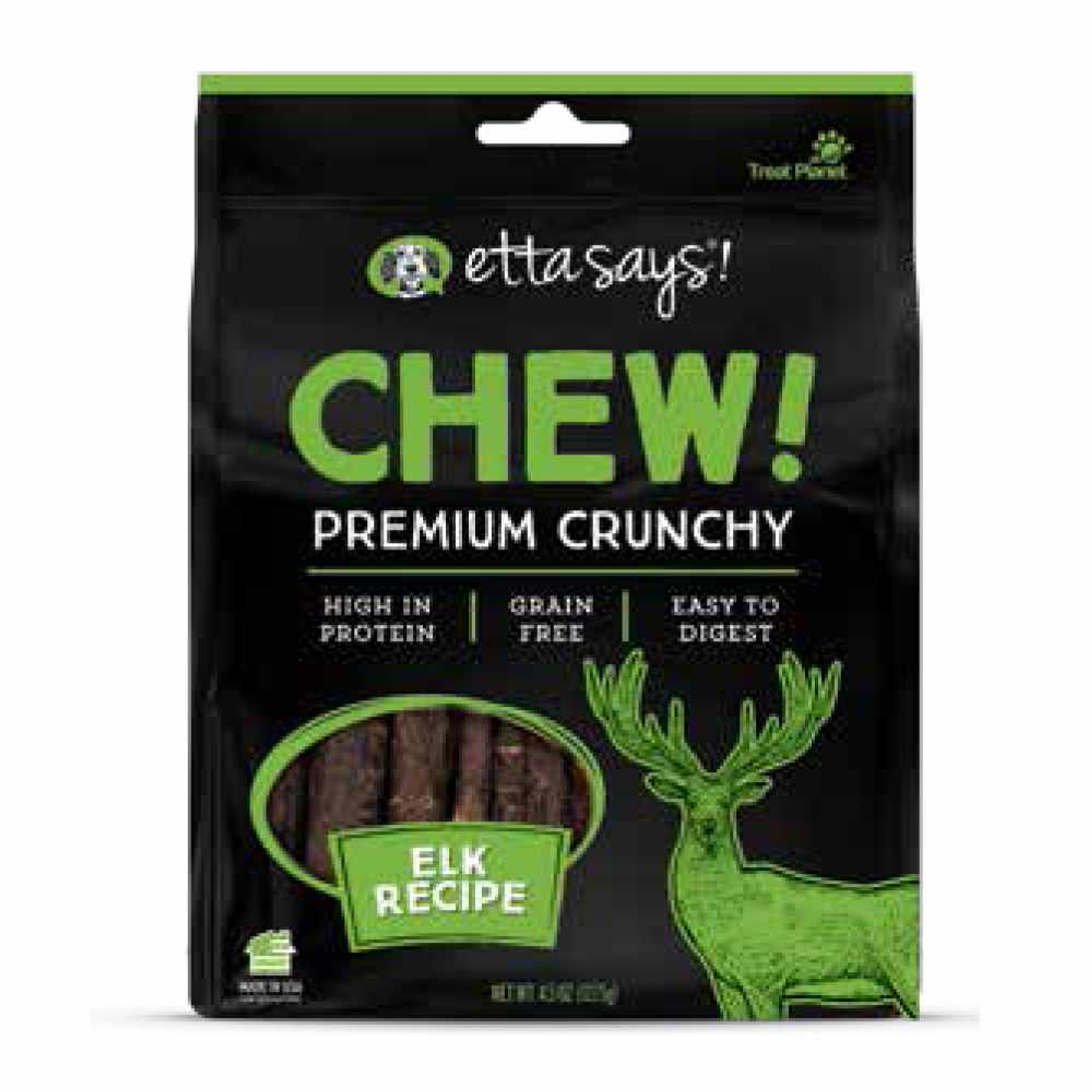 Etta Says! Chew Premium Crunchy Elk Dog Chew 4.5oz Image 1