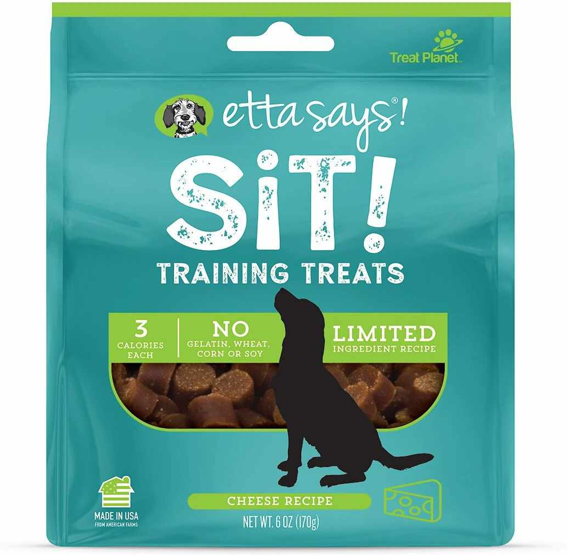 Etta Says! Sit! Dog Training Treats Cheese Recipe 6oz Image 1