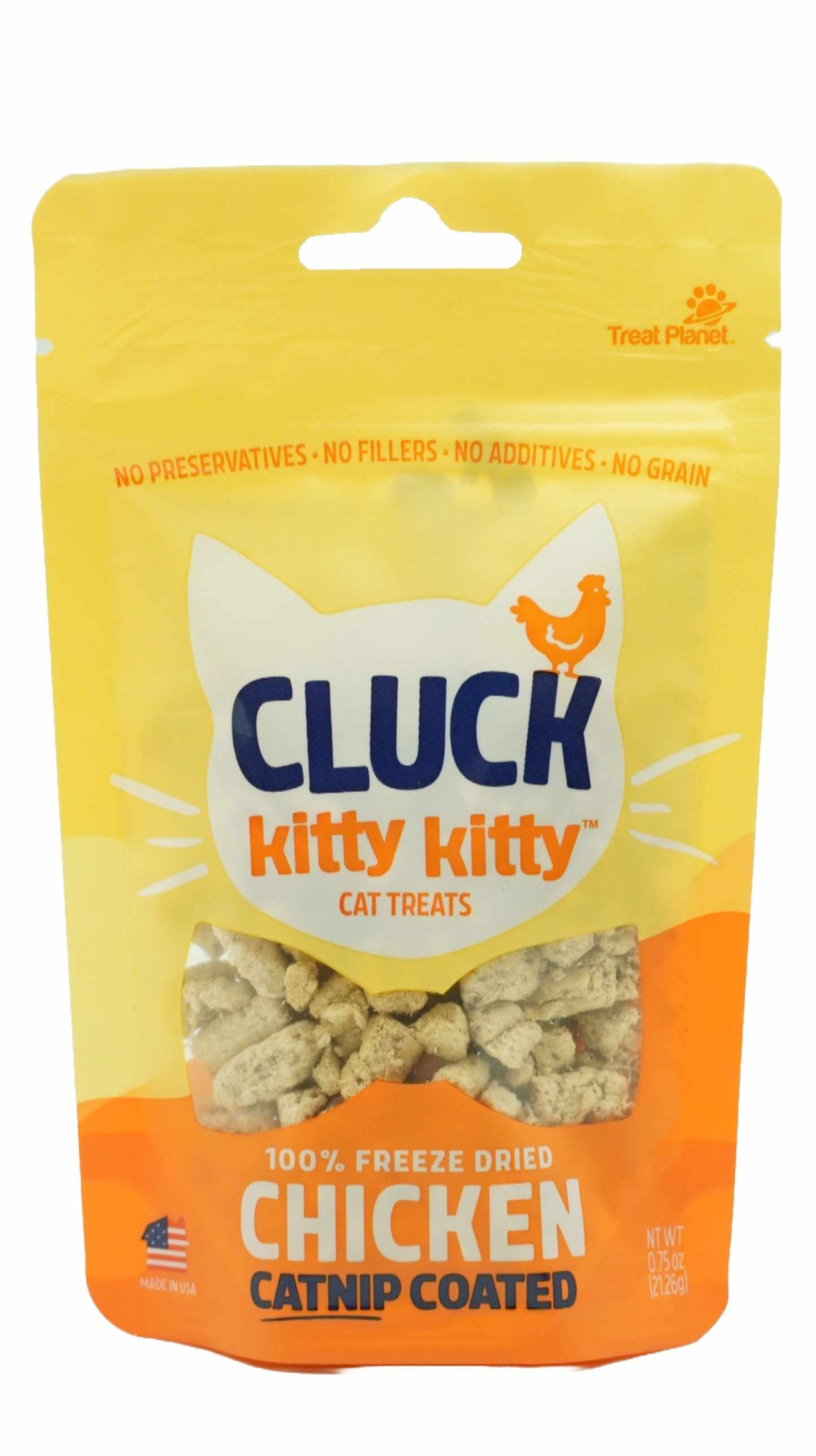 Kitty Kitty Cluck Freeze Dried Chicken Treat with Catnip Coating 0.75oz Image 1