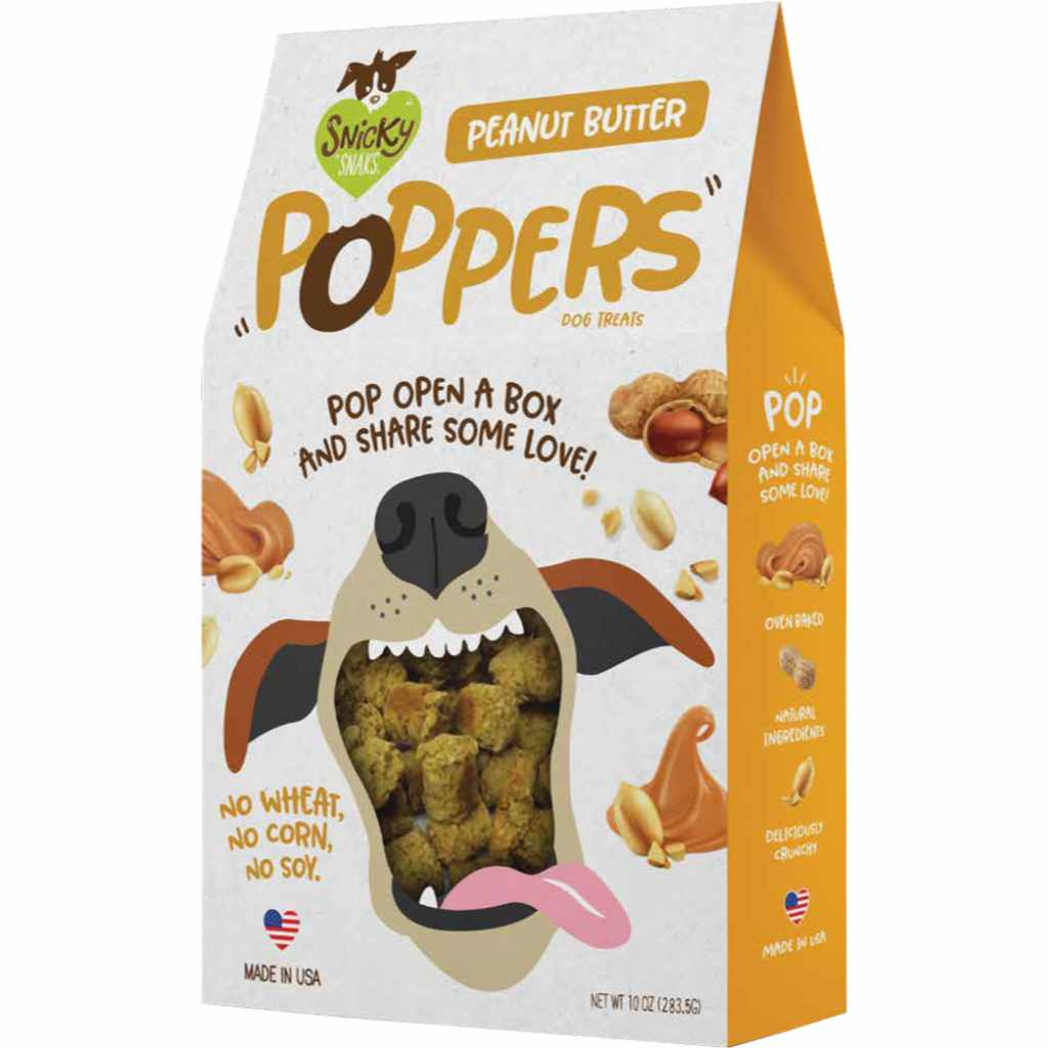 Snicky Snaks Peanut Butter Poppers Treat 10 oz Image 1
