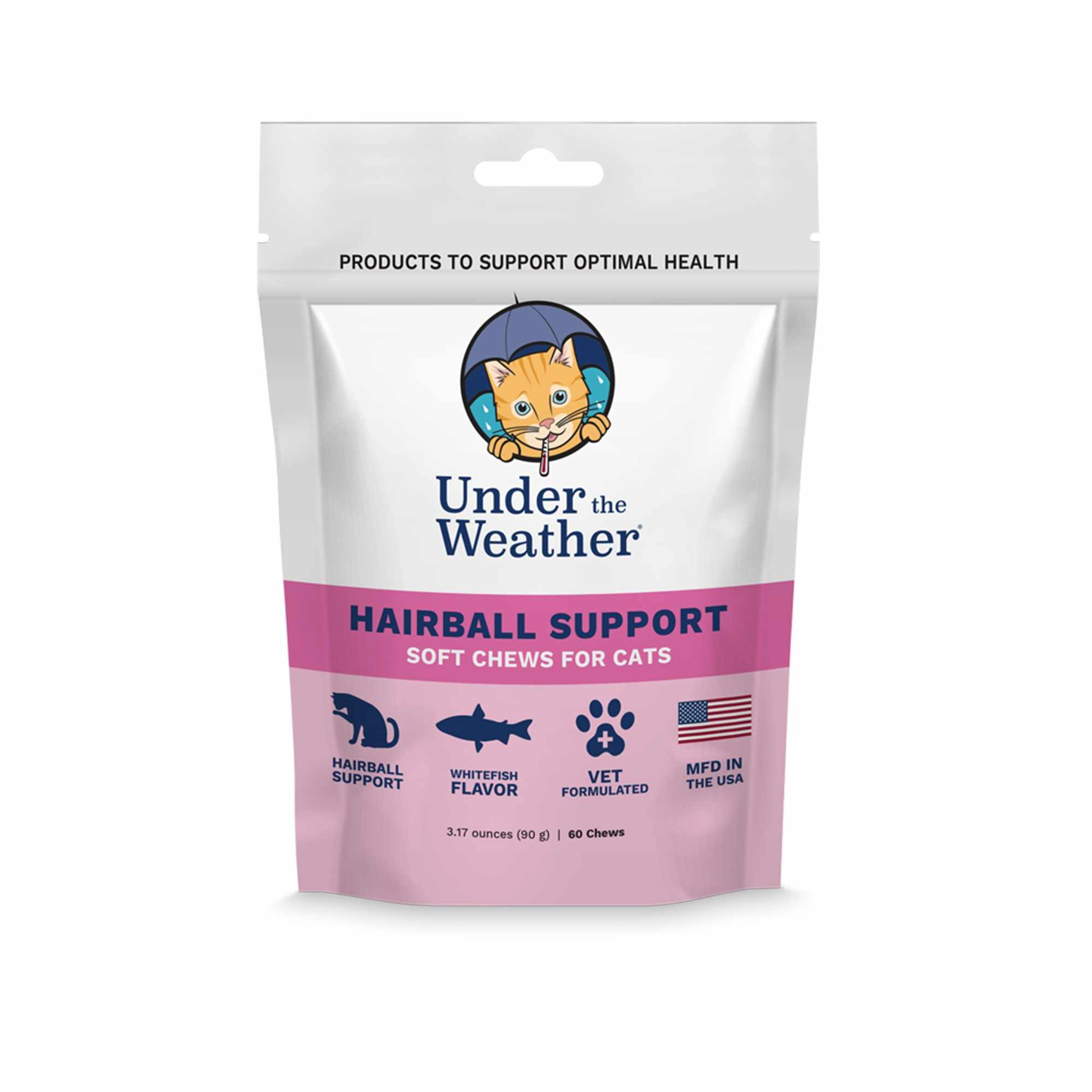 Under the Weather Cat Hairball Support Chews 60 ct. Image 1