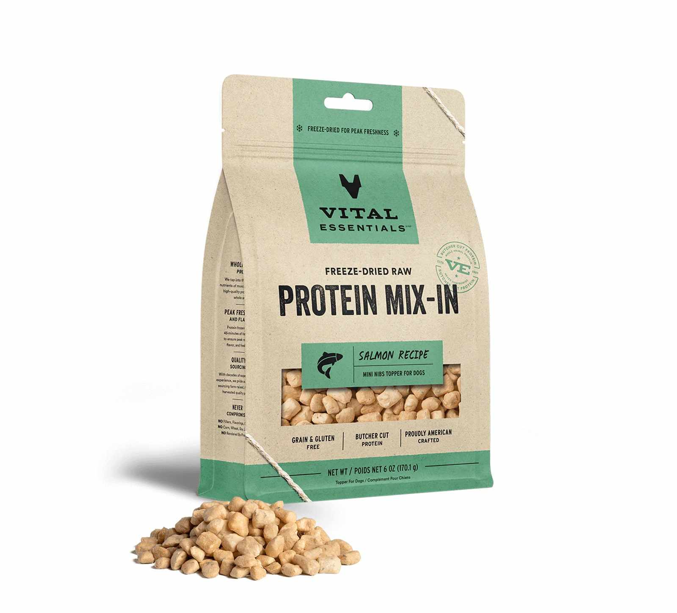 Vital Essentials(R) Freeze-Dried Raw Salmon Protein Mix-In Meal Topper for Dogs, Image 1
