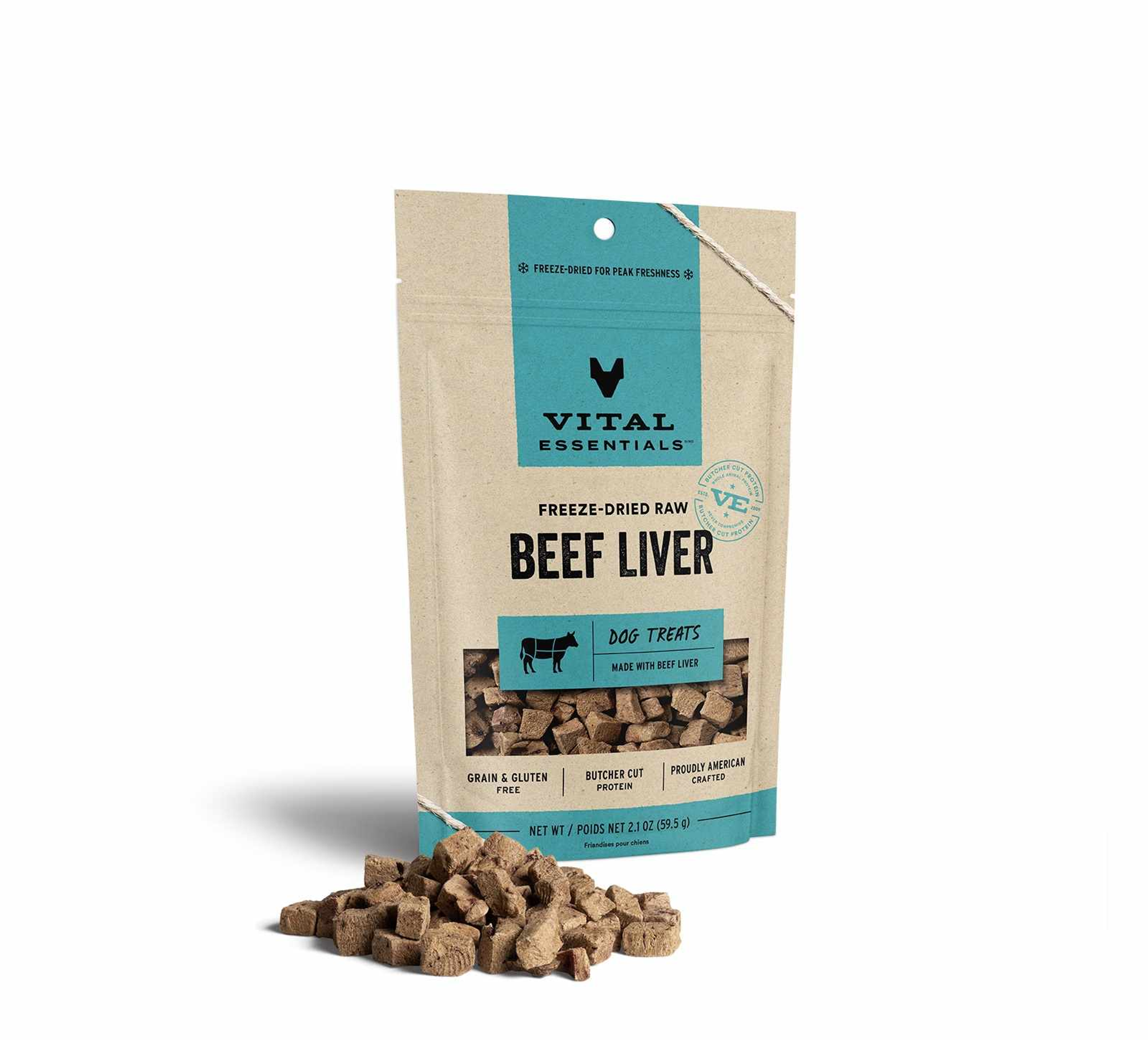 Vital Essentials(R) Freeze-Dried Beef Liver Dog Treats, 2.1 oz Image 1