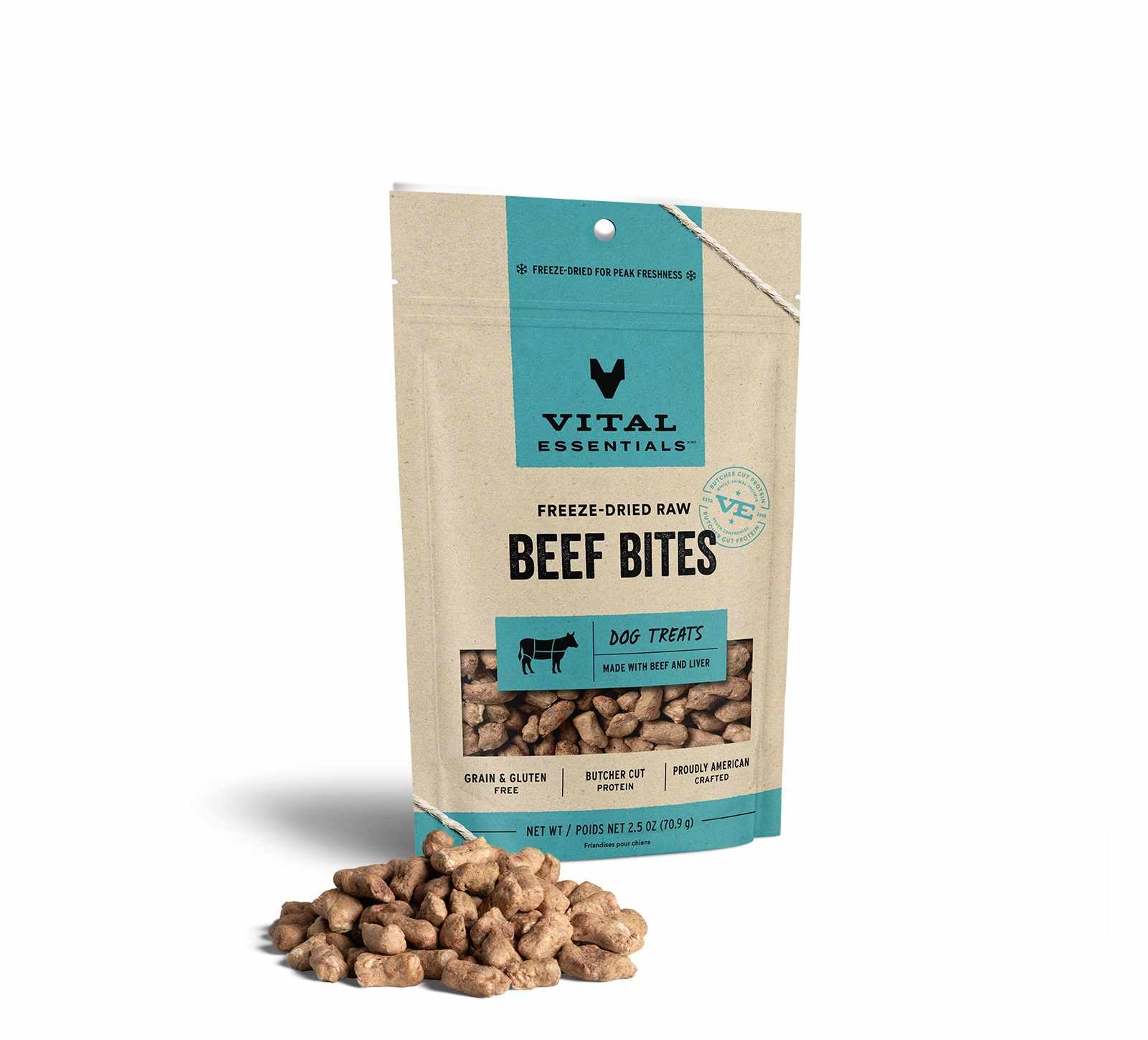 Vital Essentials(R) Freeze-Dried Beef Bites Dog Treats, Image 1