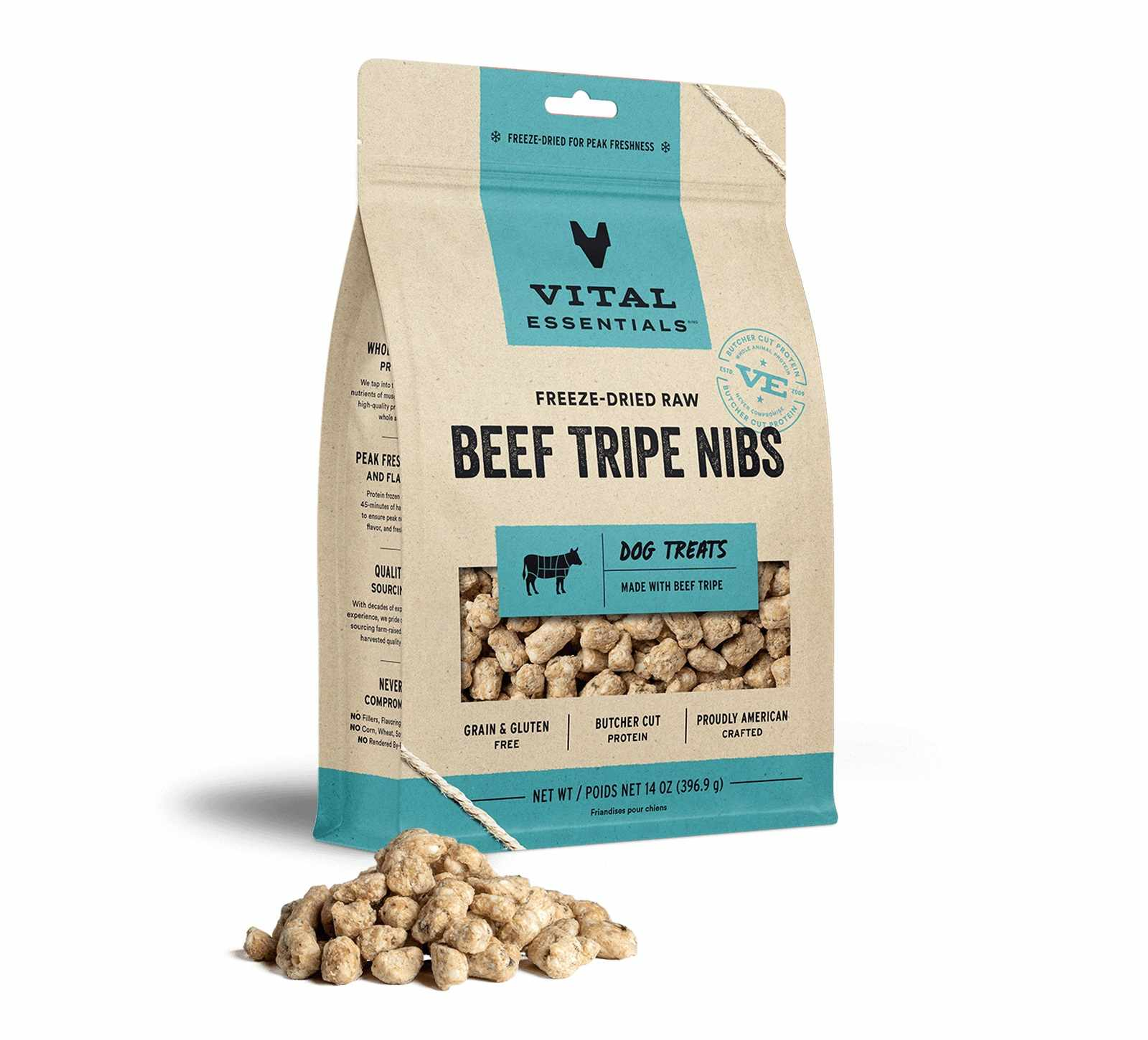 Vital Essentials(R) Freeze-Dried Beef Tripe Nibs Dog Treats, Image 1