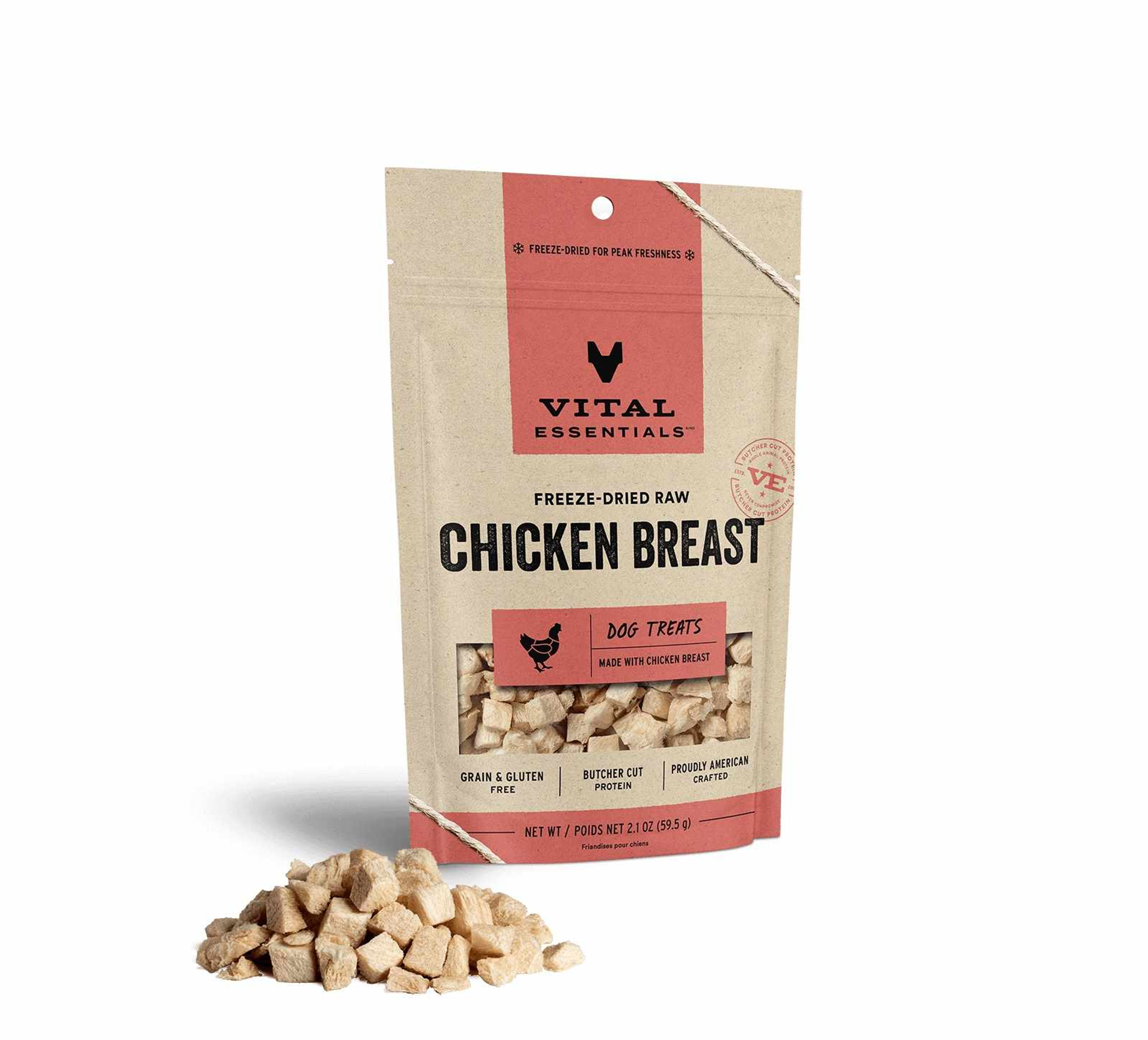Vital Essentials(R) Freeze-Dried Chicken Breast Dog Treats, 2.1 oz Image 1