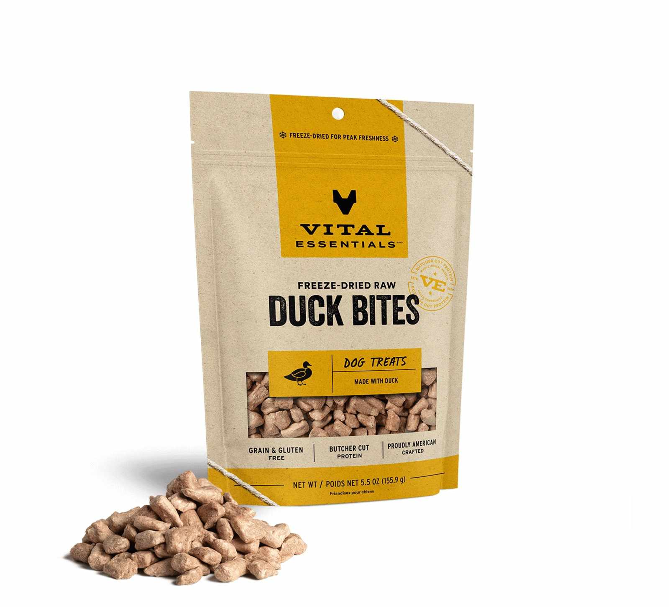 Vital Essentials(R) Freeze-Dried Duck Bites Dog Treats, Image 1