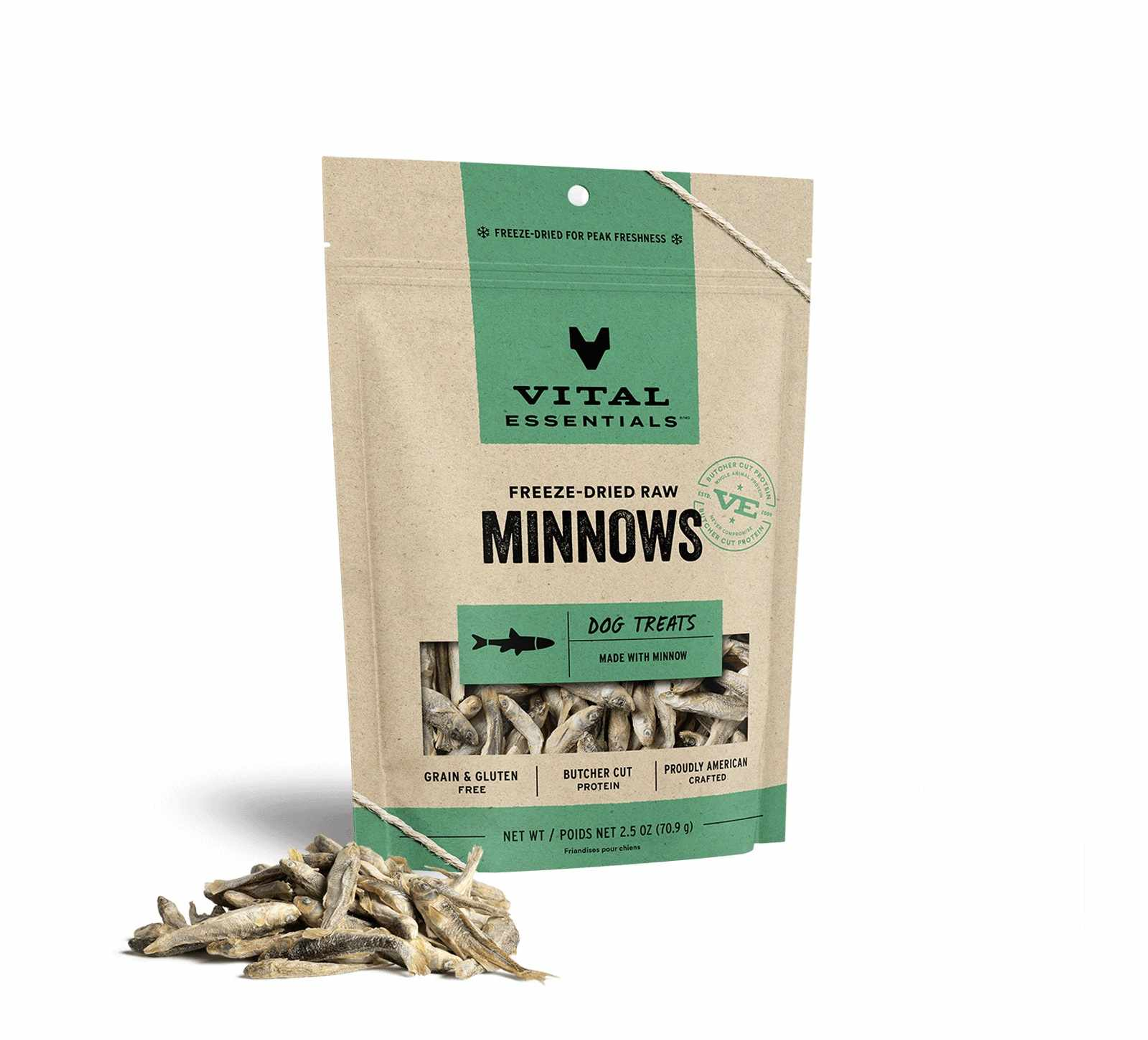 Vital Essentials(R) Freeze-Dried Minnows Dog Treats, Image 1