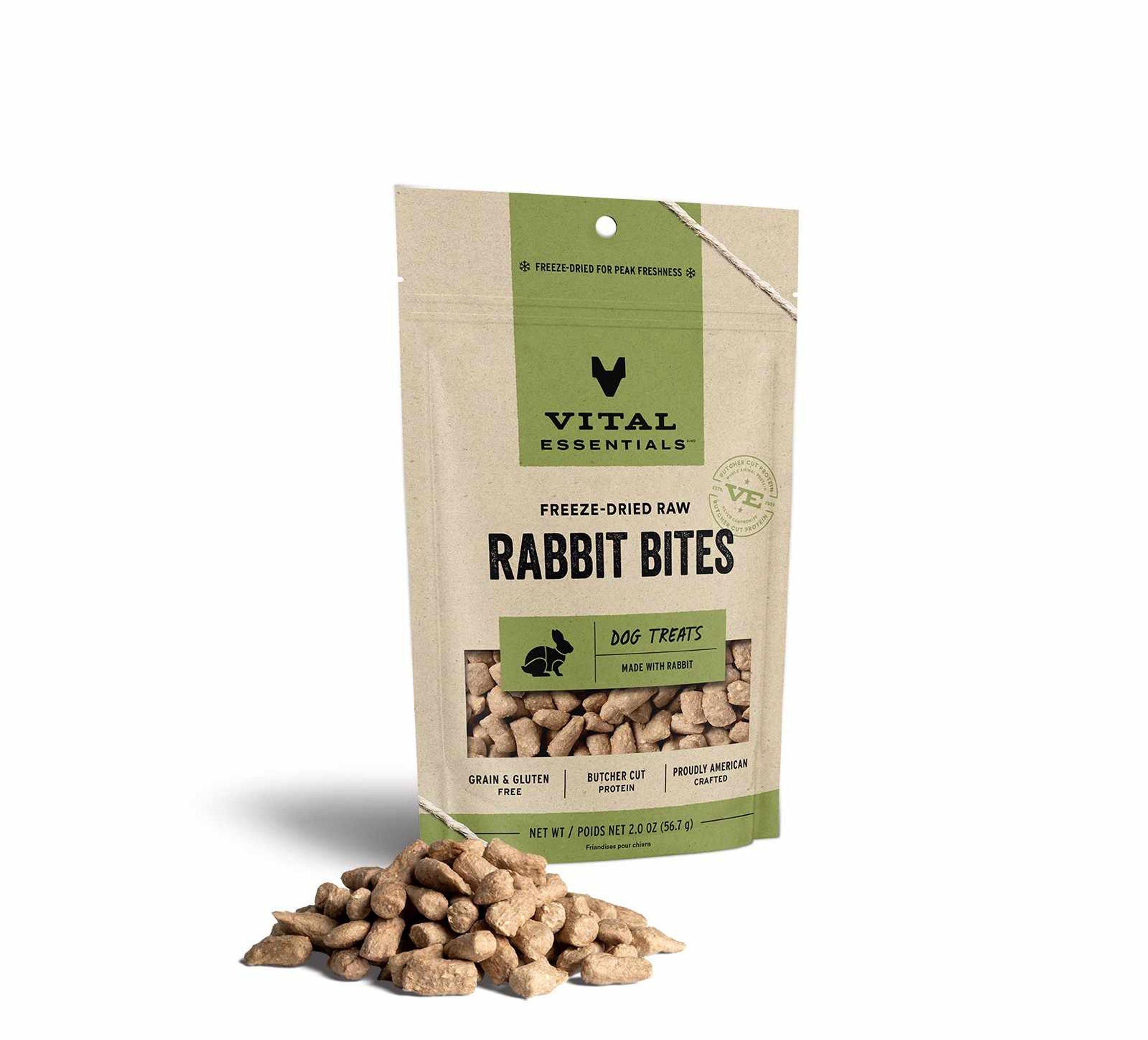 Vital Essentials(R) Freeze-Dried Rabbit Bites Dog Treats, Image 1